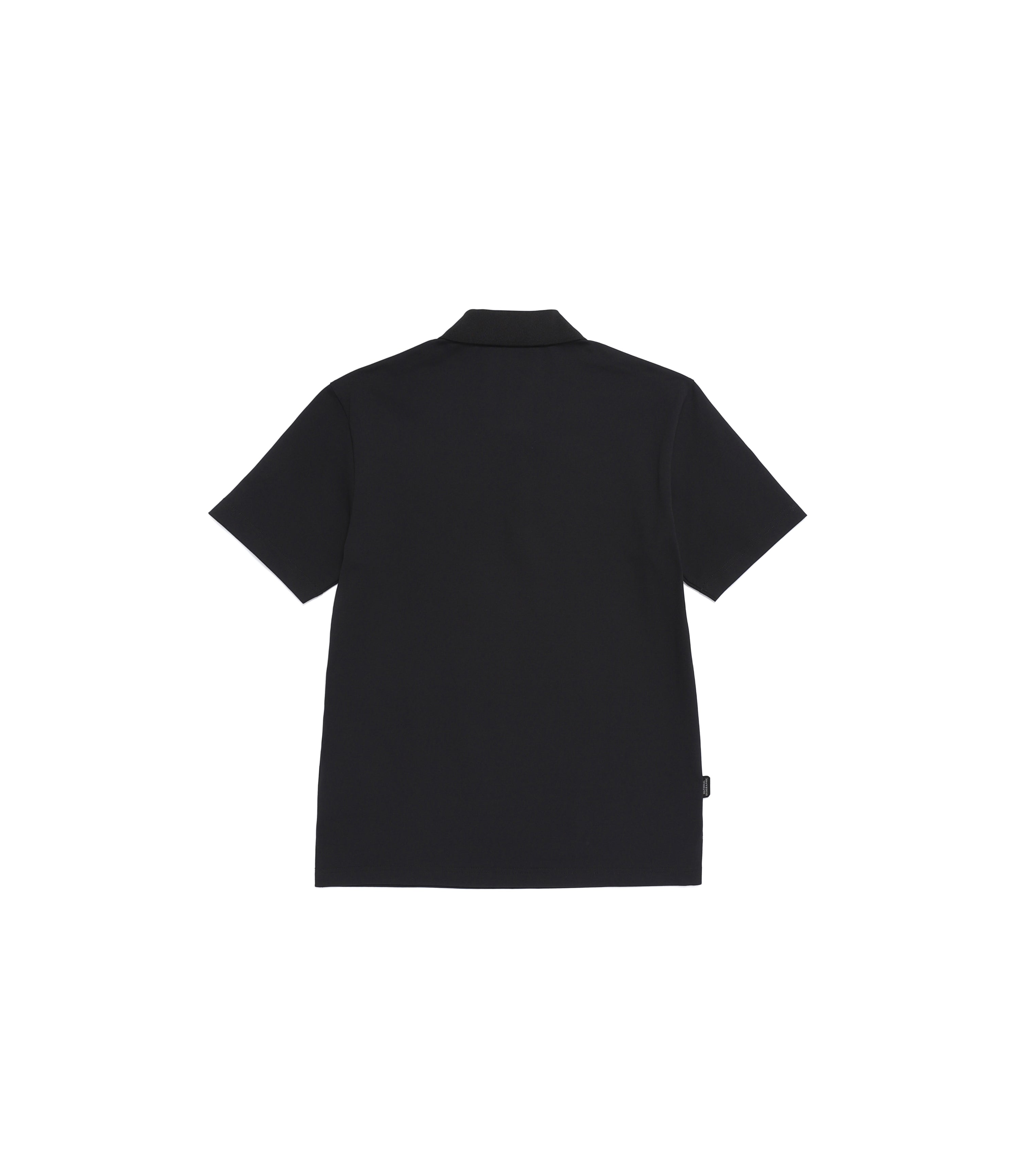Unisex Caridi Pique Short Sleeve Collar Tee<br>BLACK
