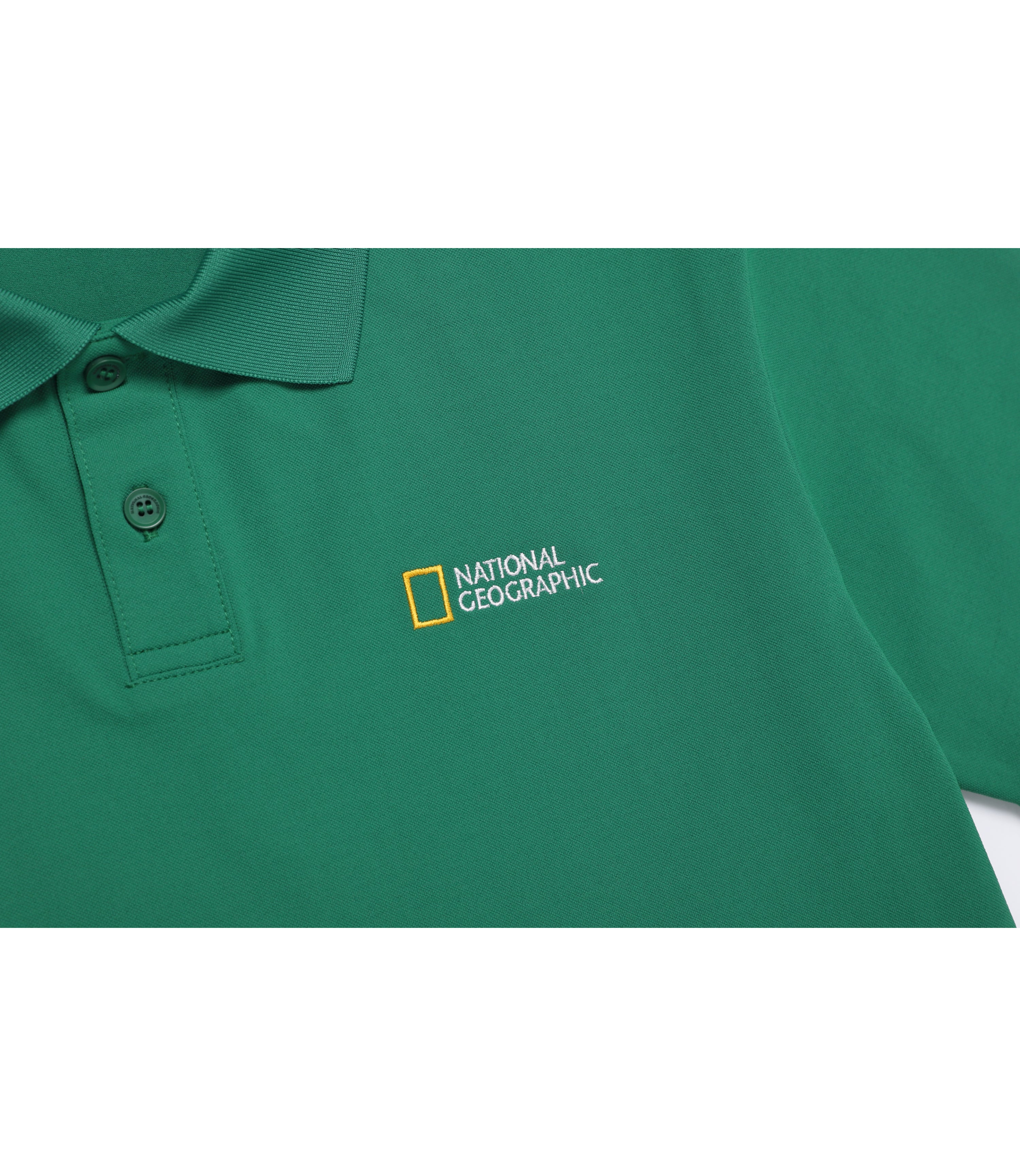Unisex Caridi Pique Short Sleeve Collar Tee<br>GREEN HILLS