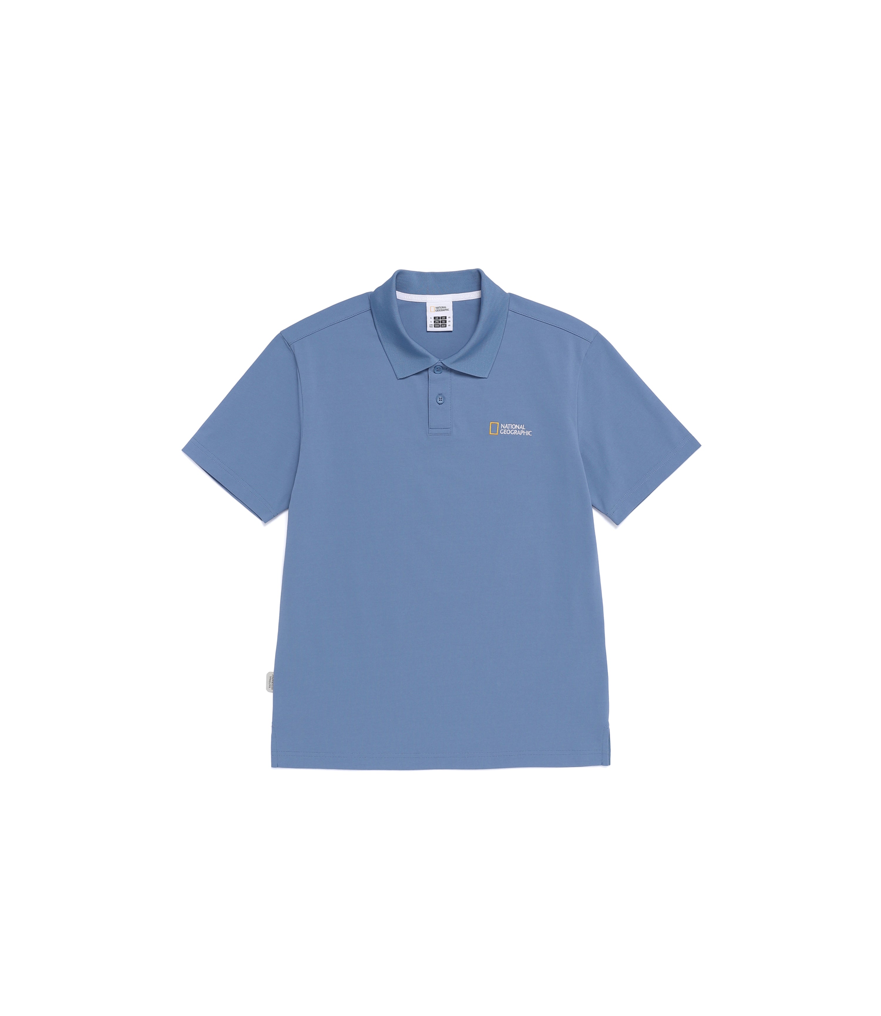 Unisex Caridi Pique Short Sleeve Collar Tee<br>MIDDLE BLUE