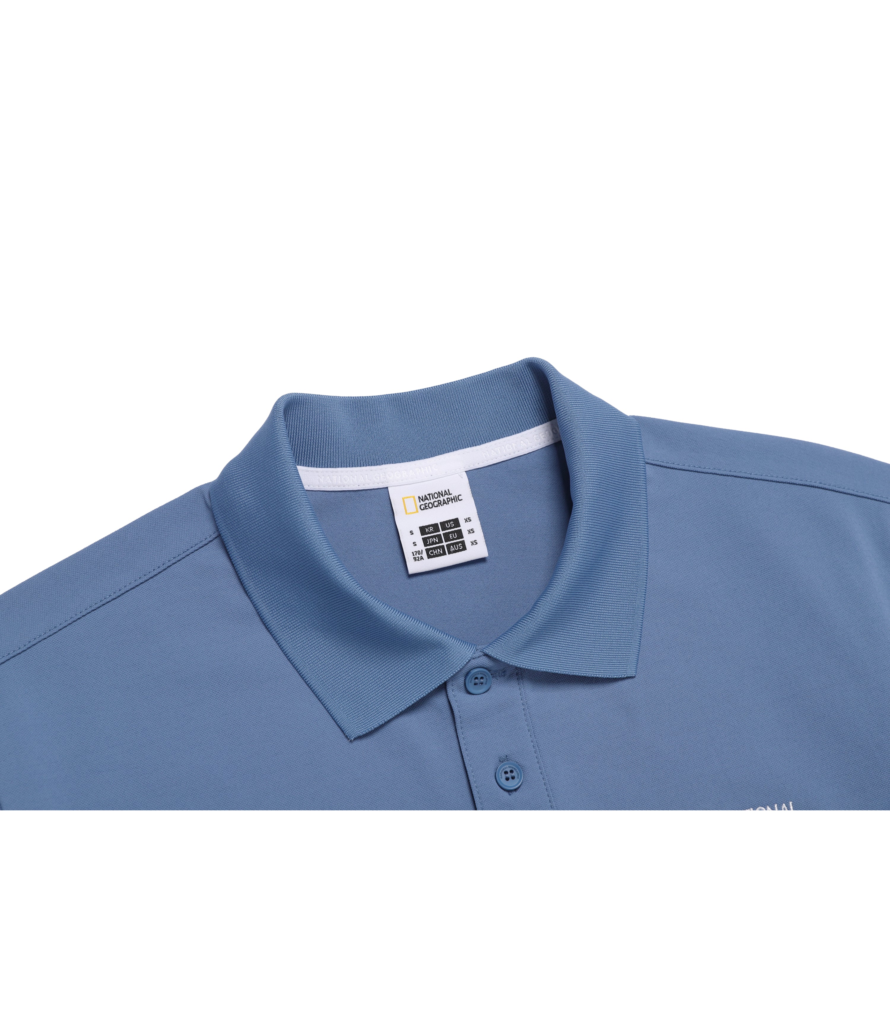 Unisex Caridi Pique Short Sleeve Collar Tee<br>MIDDLE BLUE