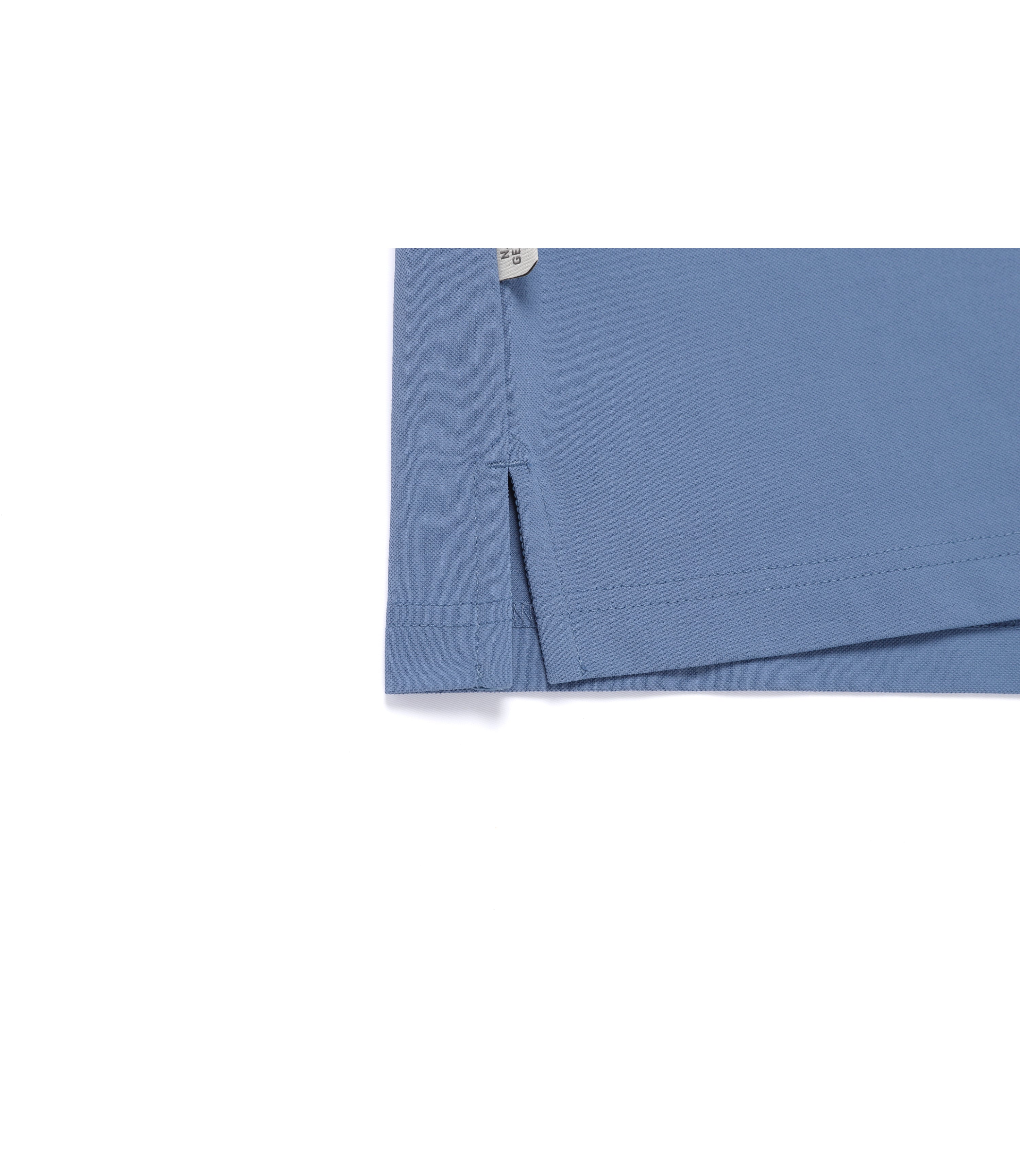 Unisex Caridi Pique Short Sleeve Collar Tee<br>MIDDLE BLUE