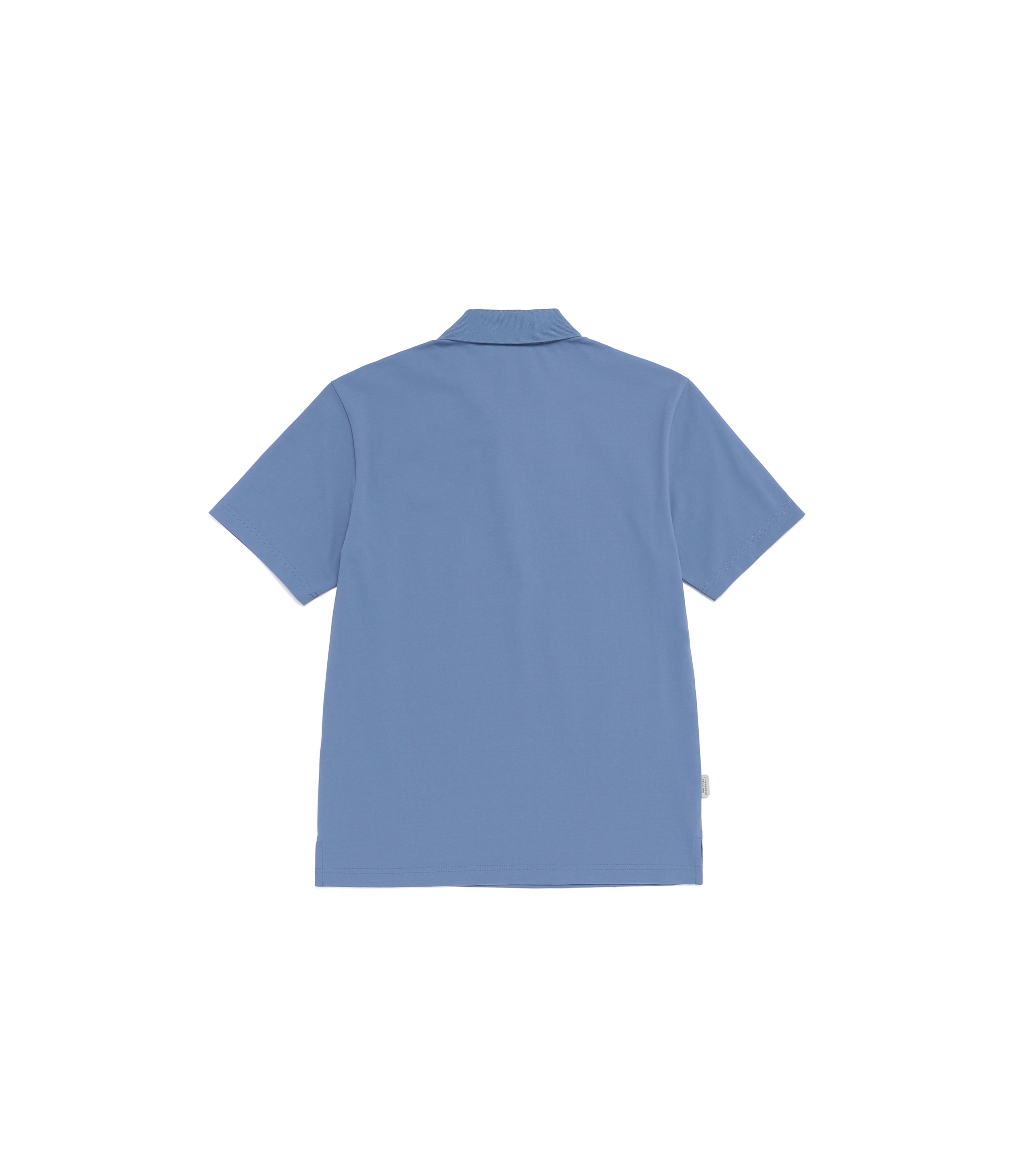 Unisex Caridi Pique Short Sleeve Collar Tee<br>MIDDLE BLUE