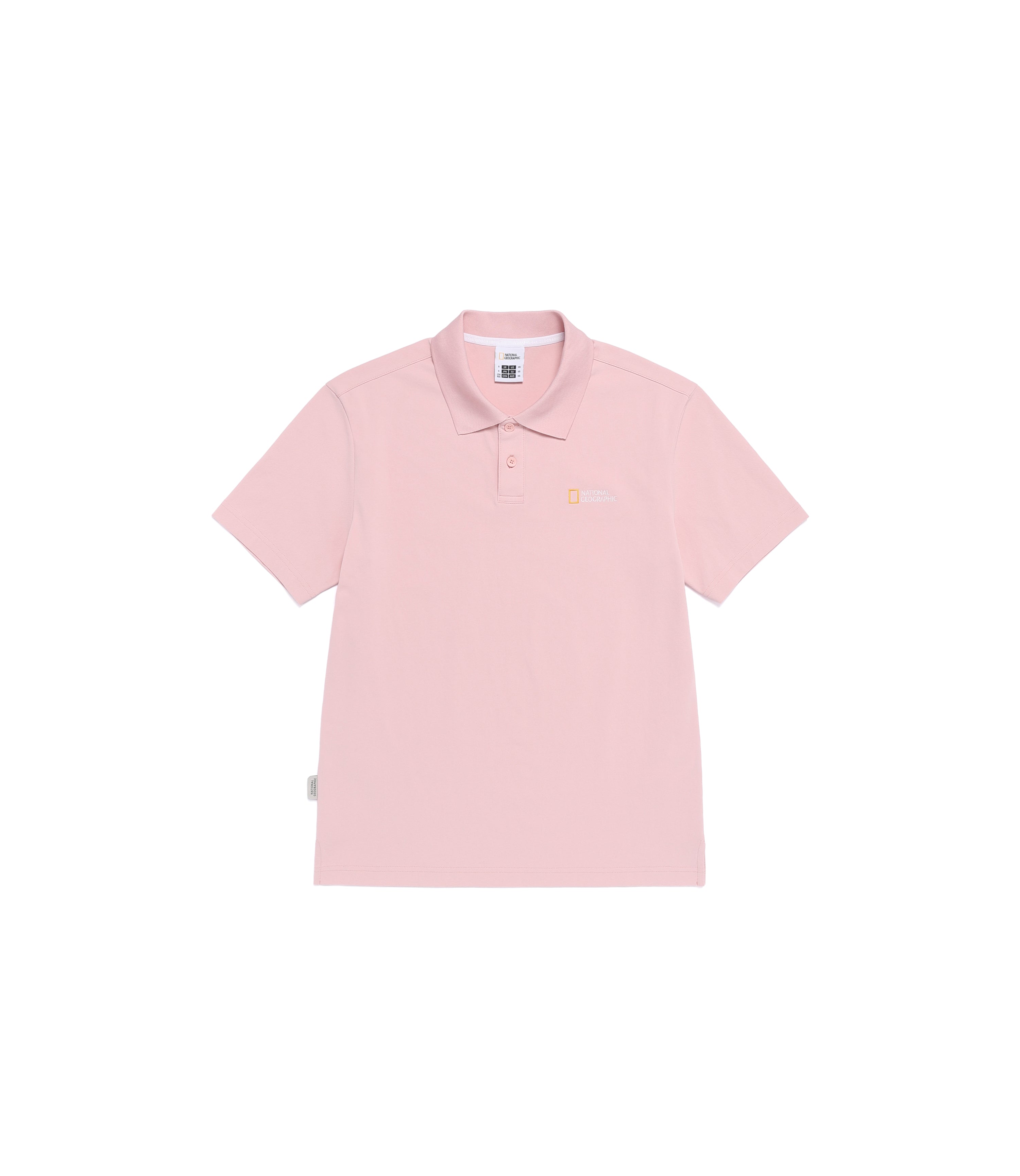 Unisex Caridi Pique Short Sleeve Collar Tee<br>SILVER PINK