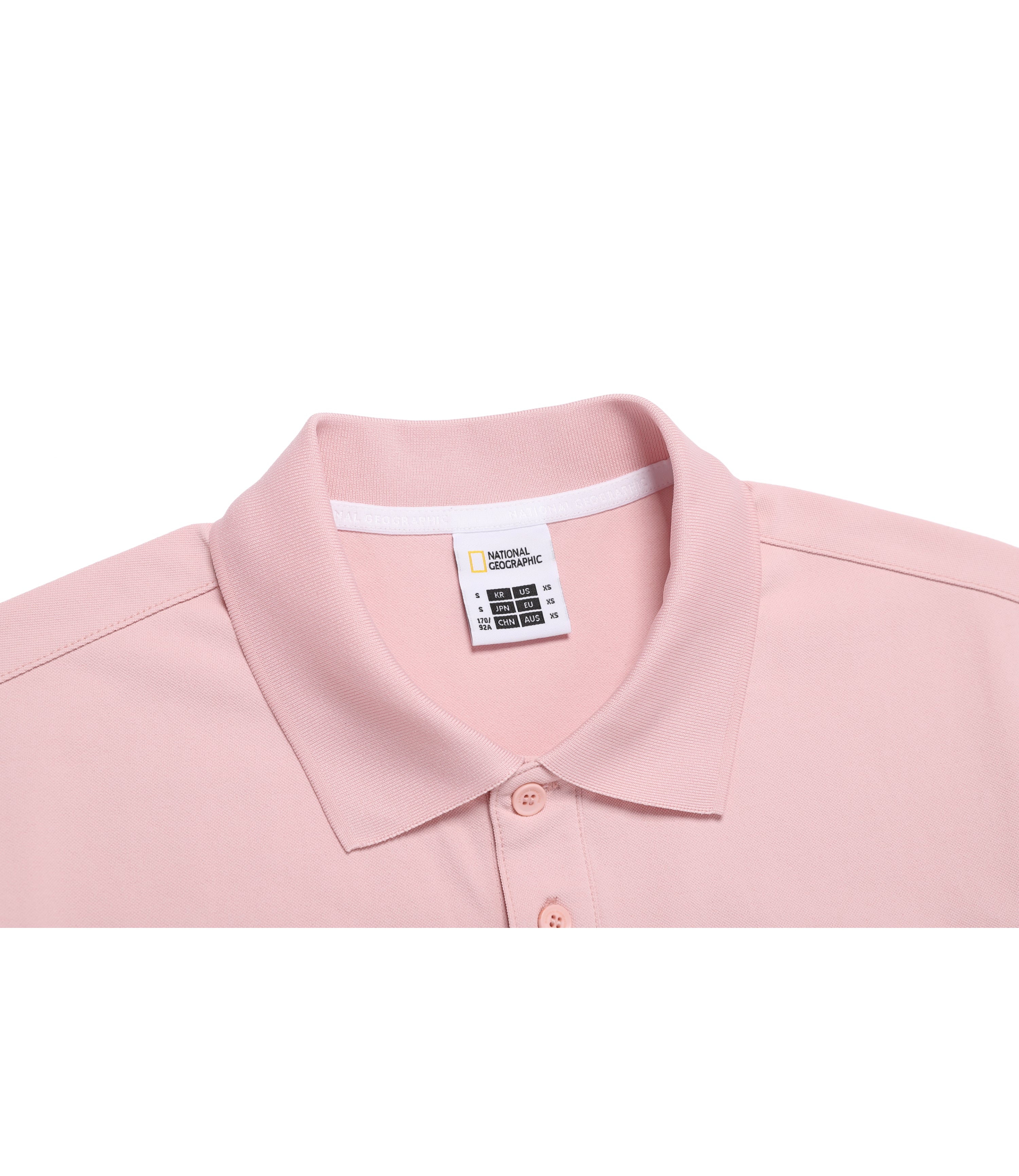 Unisex Caridi Pique Short Sleeve Collar Tee<br>SILVER PINK