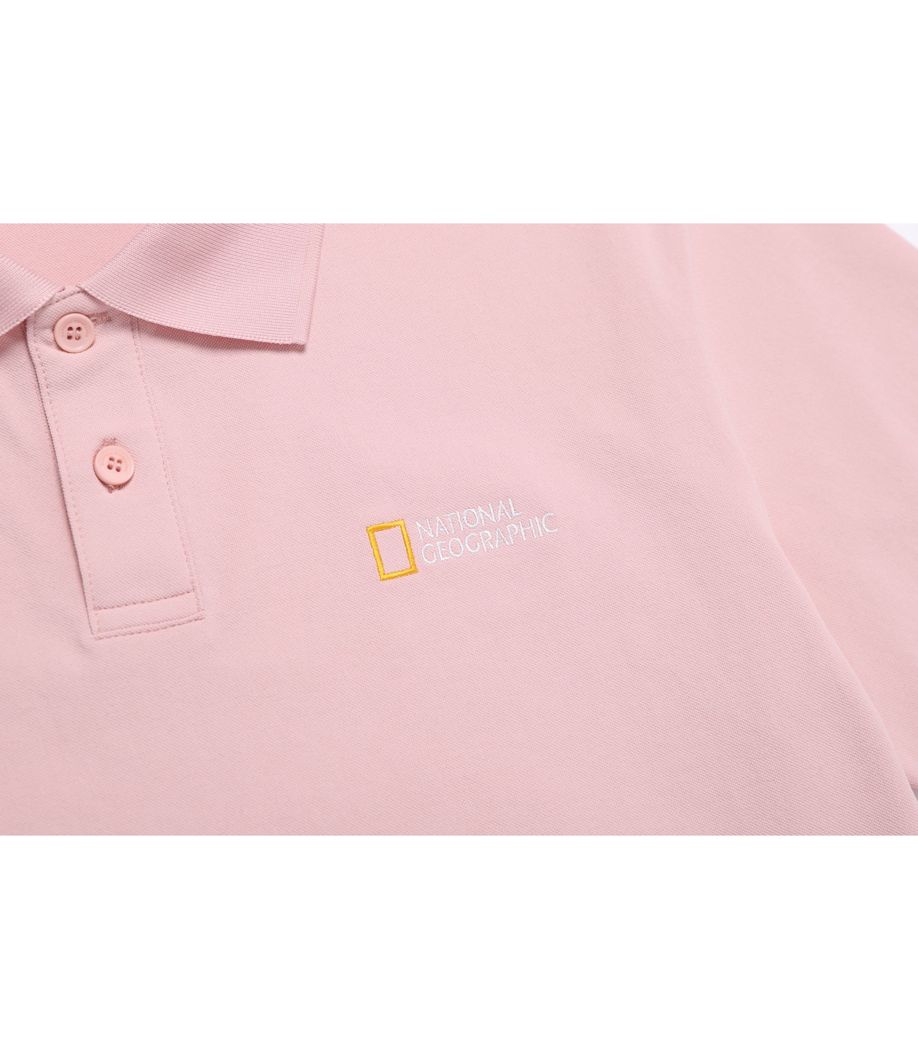Unisex Caridi Pique Short Sleeve Collar Tee<br>SILVER PINK