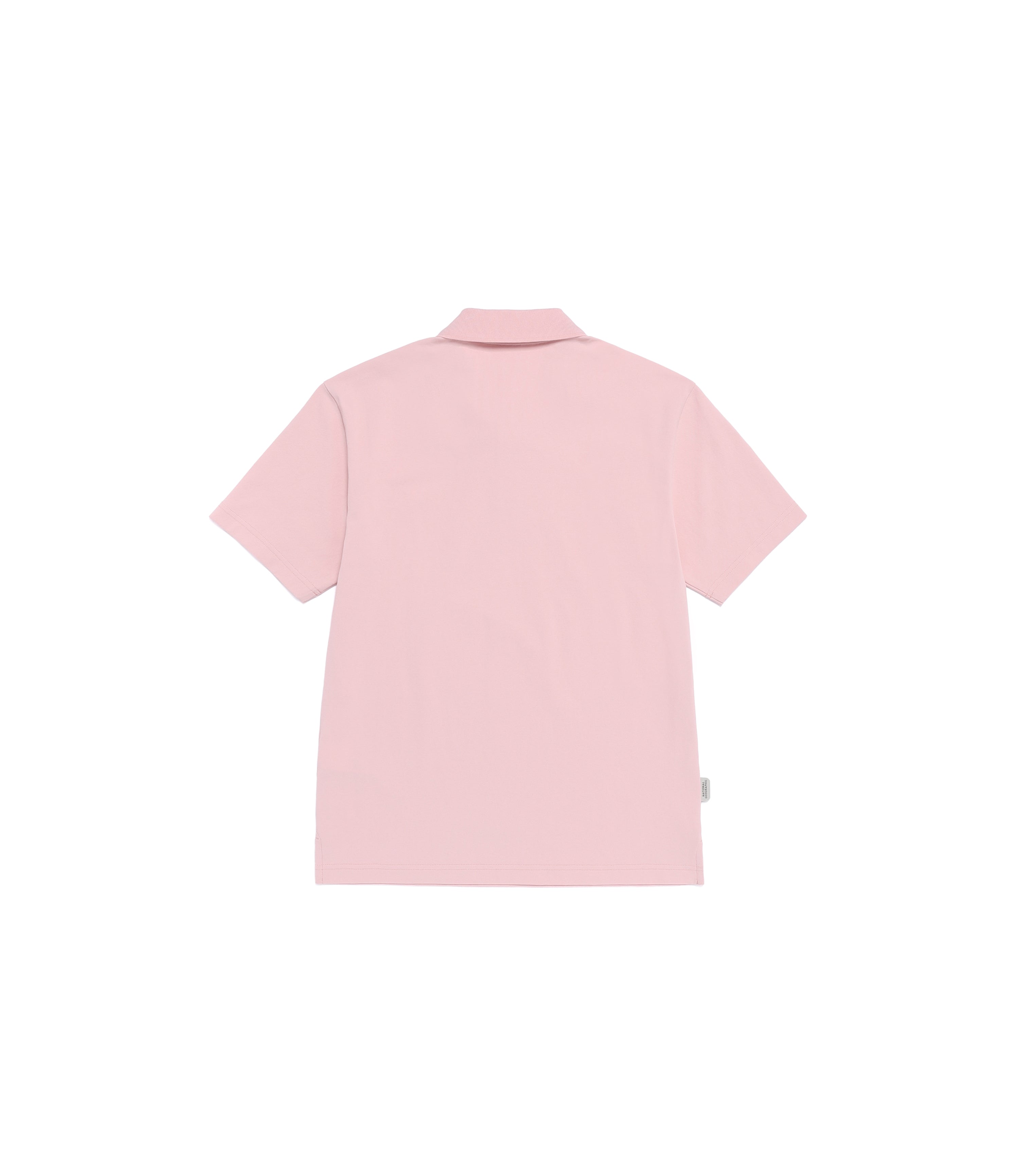 Unisex Caridi Pique Short Sleeve Collar Tee<br>SILVER PINK