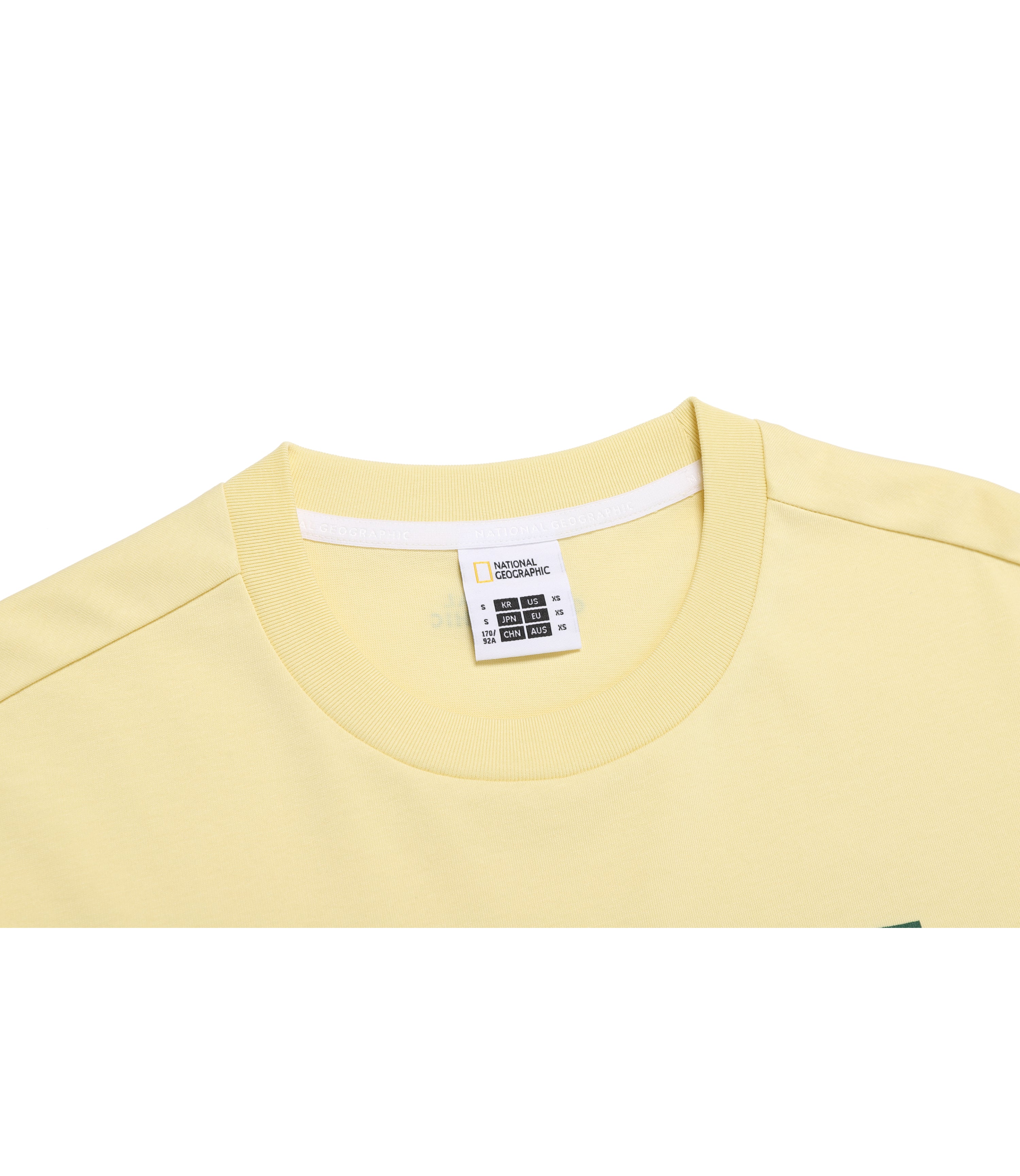 Unisex AVIS Aerosilver Big Graphic Semi-Overfit Short Sleeve Tee<br>PALE YELLOW