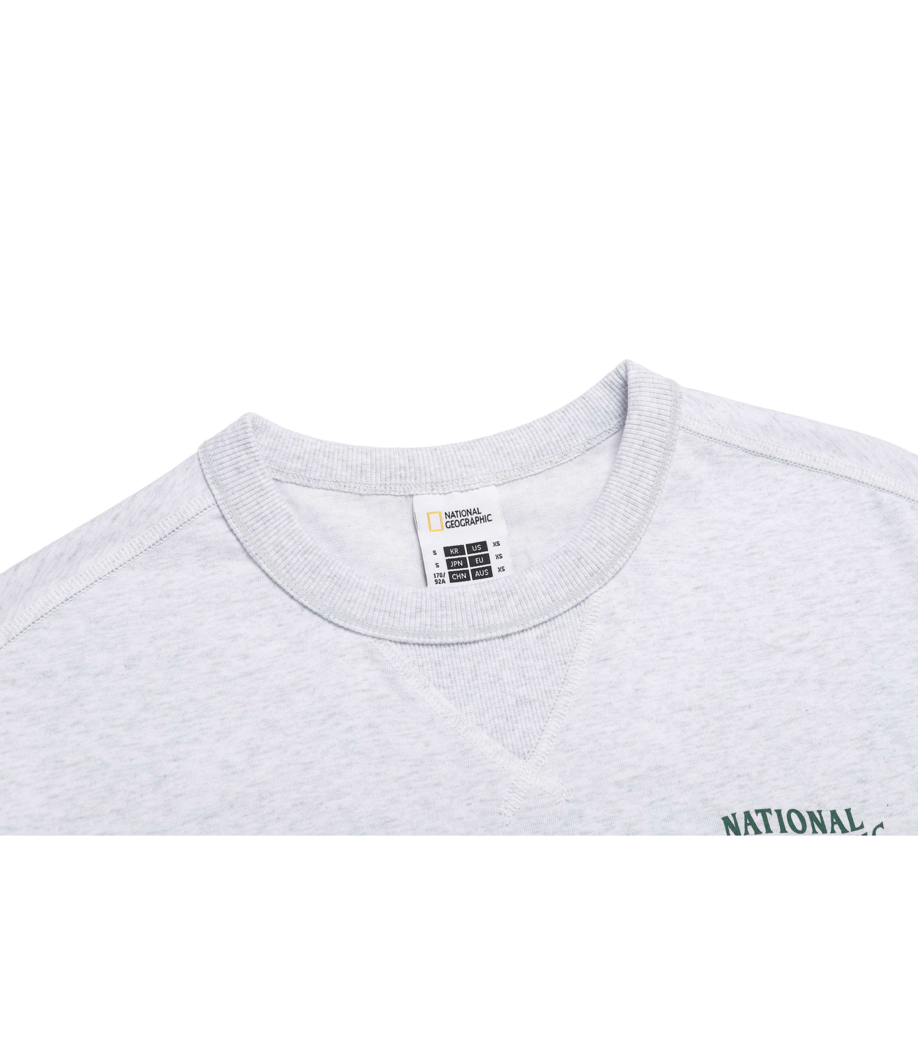 Unisex AVIS Aerosilver Graphic Semi-Overfit Gusset Detail Short Sleeve<br>LM/GREY