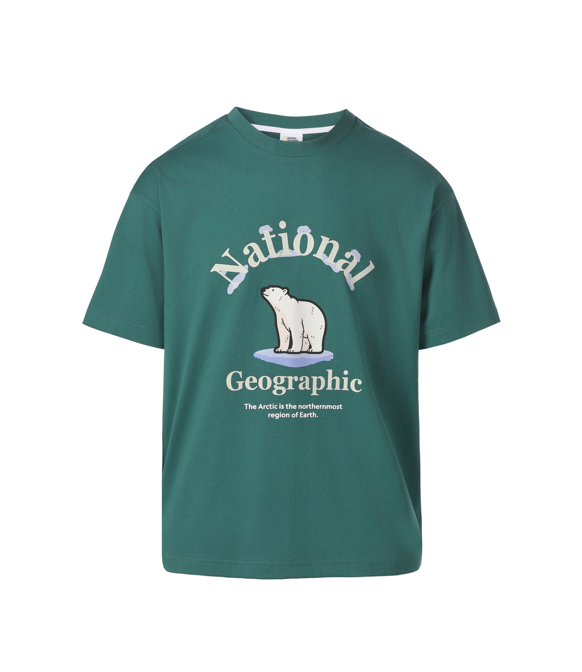 Unisex Animal Graphic Semi-Overfit Short Sleeve T-Shirt<br>POSY GREEN