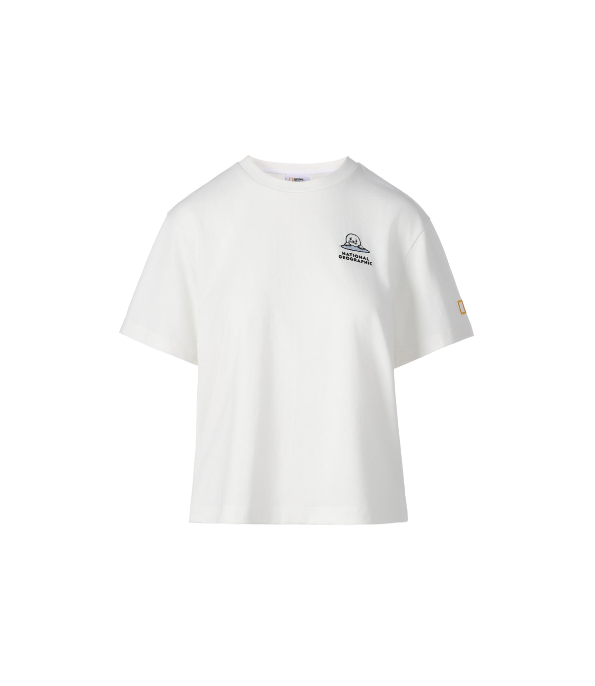Women's Animal Graphic Point Short Sleeve T-Shirt<br>O/WHITE