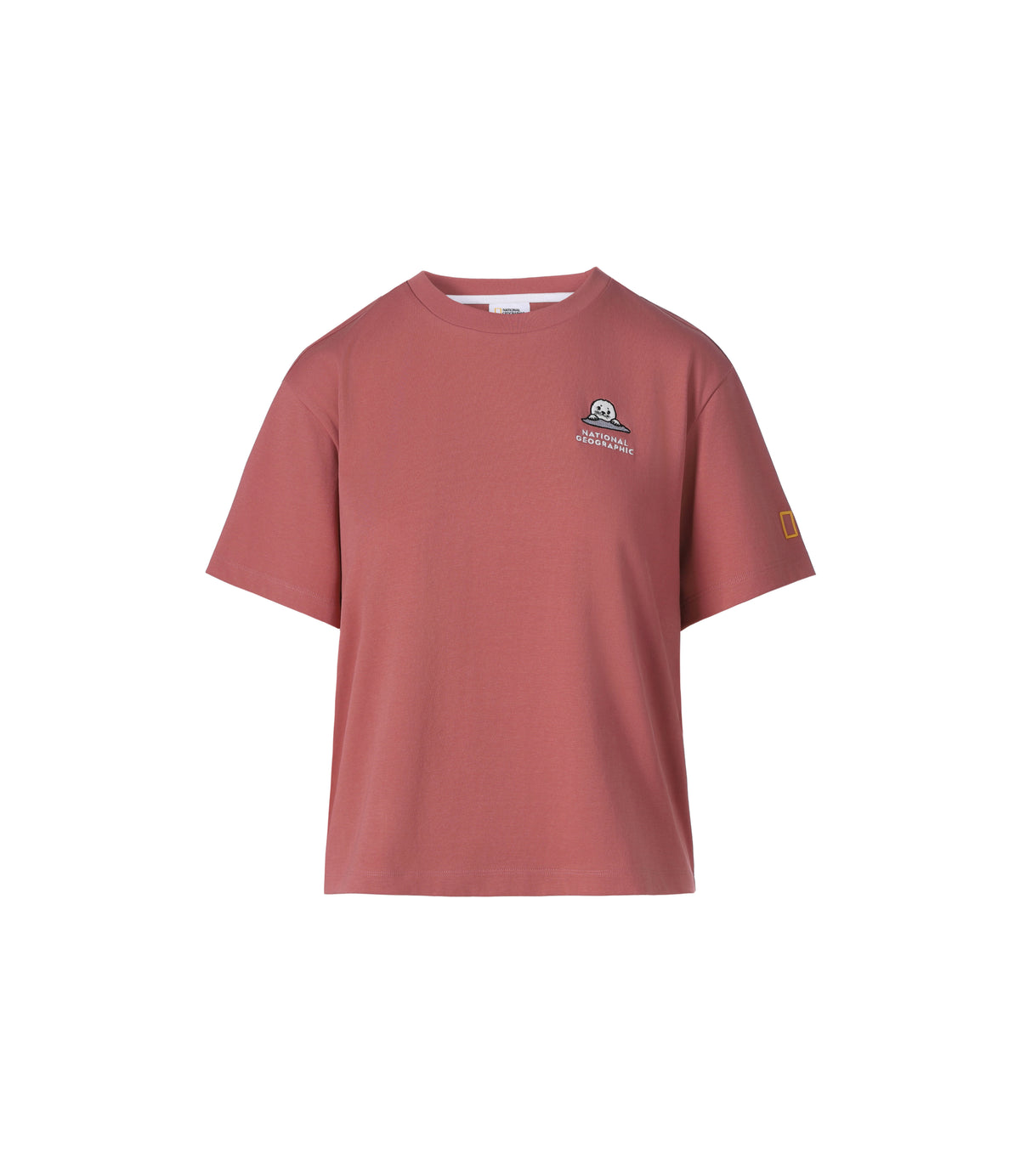 Women's Animal Graphic Point Short Sleeve T-Shirt<br>SOFT ROSE