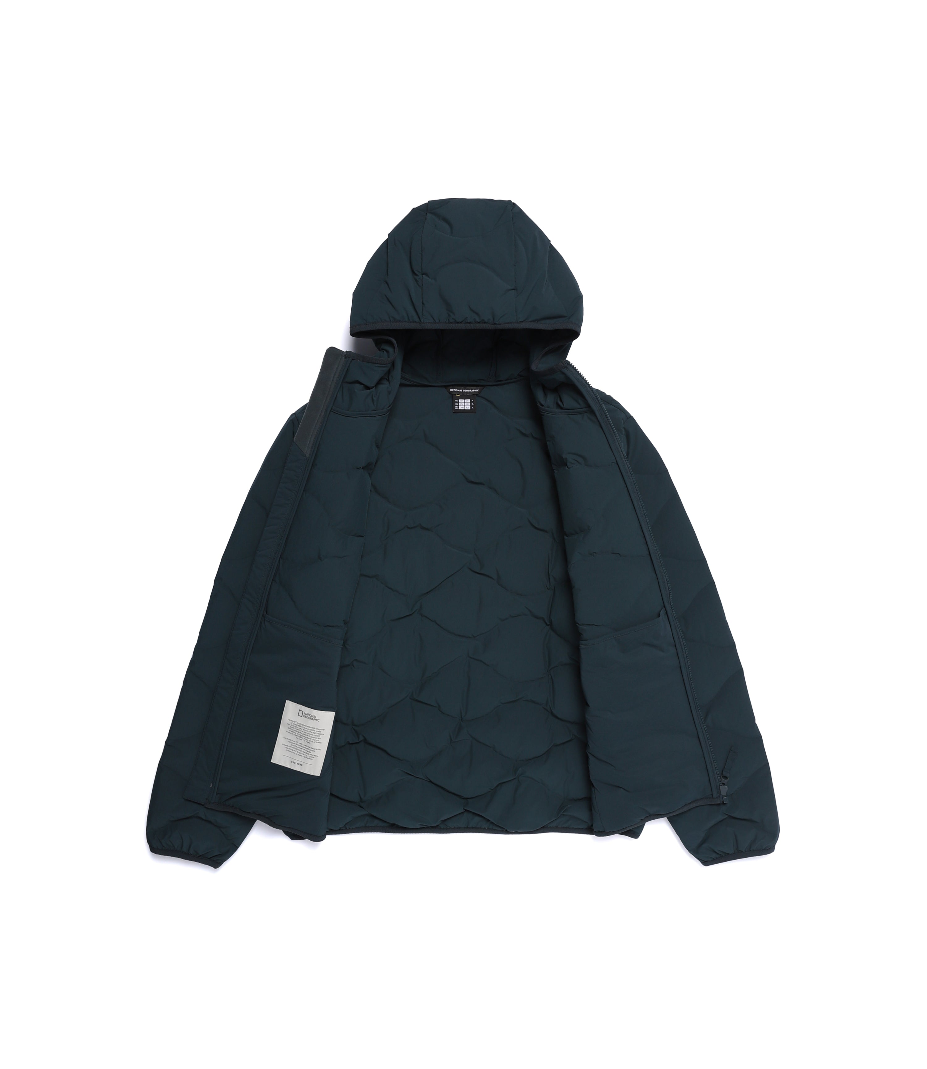 Unisex PO'O-ULI Hoodie Tube Duck Down Jumper<br>D/GREEN