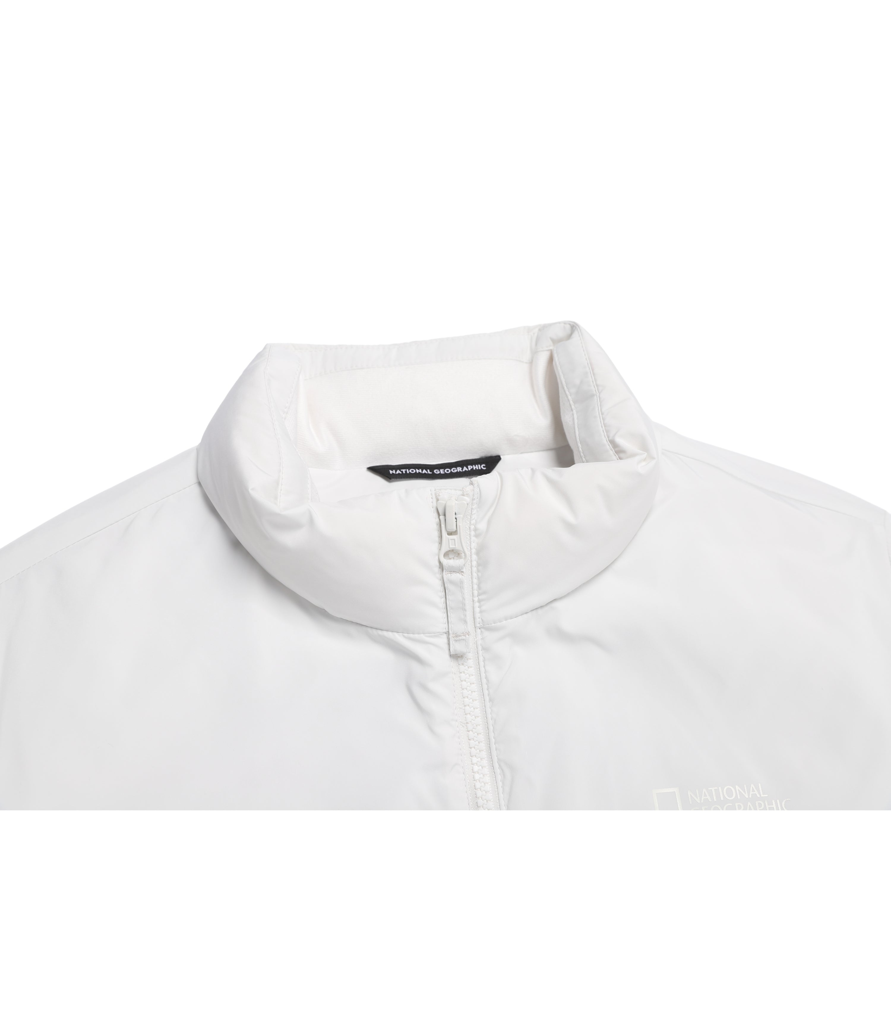 Women's PO'O-ULI Stand-Neck Non-Quilted Duck Down Jumper<br>O/WHITE