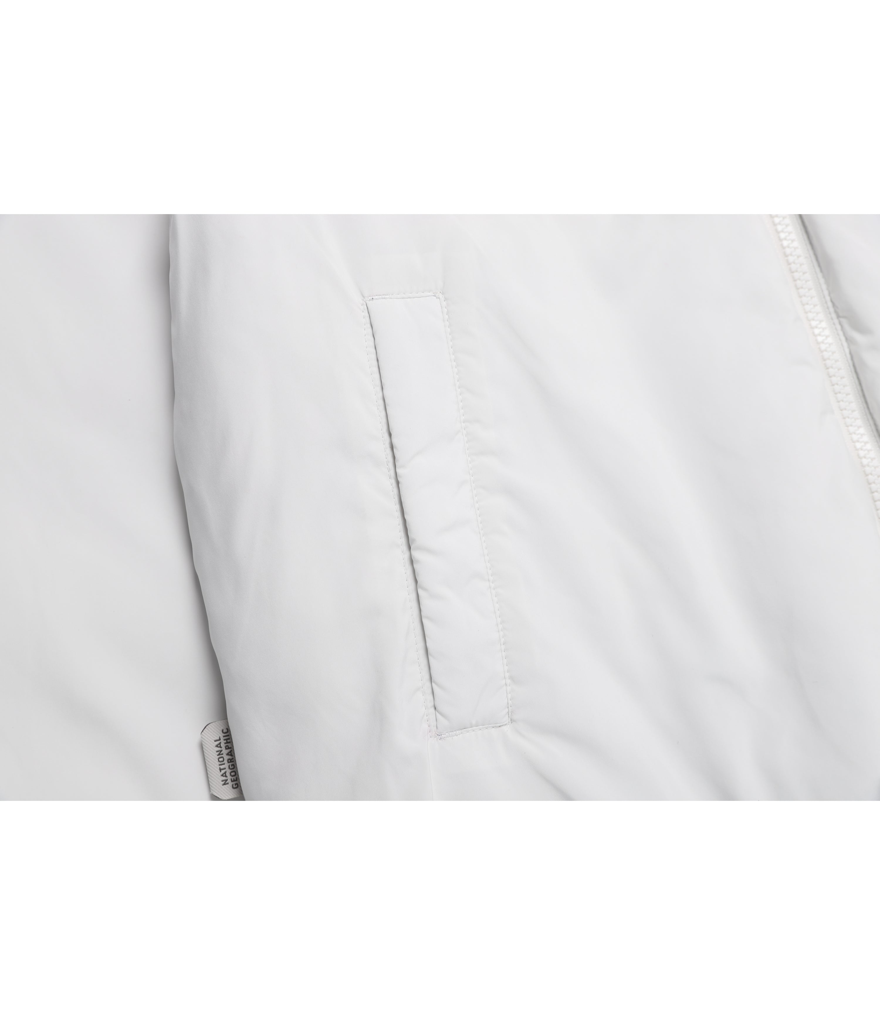 Women's PO'O-ULI Stand-Neck Non-Quilted Duck Down Jumper<br>O/WHITE