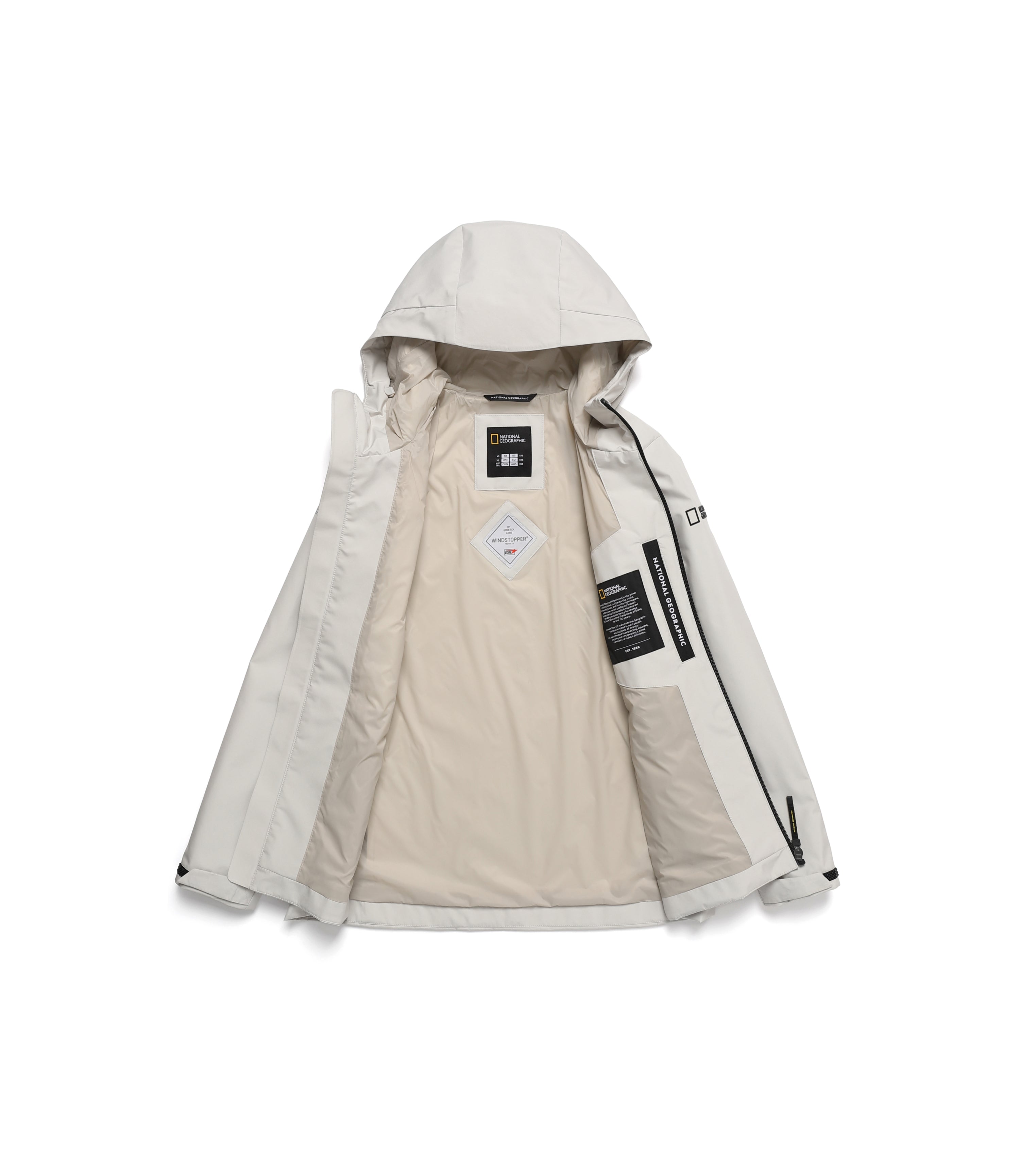 Women's Wind Stopper By Gore-Tex Labs 2L Hooded Jacket<br>BEIGE