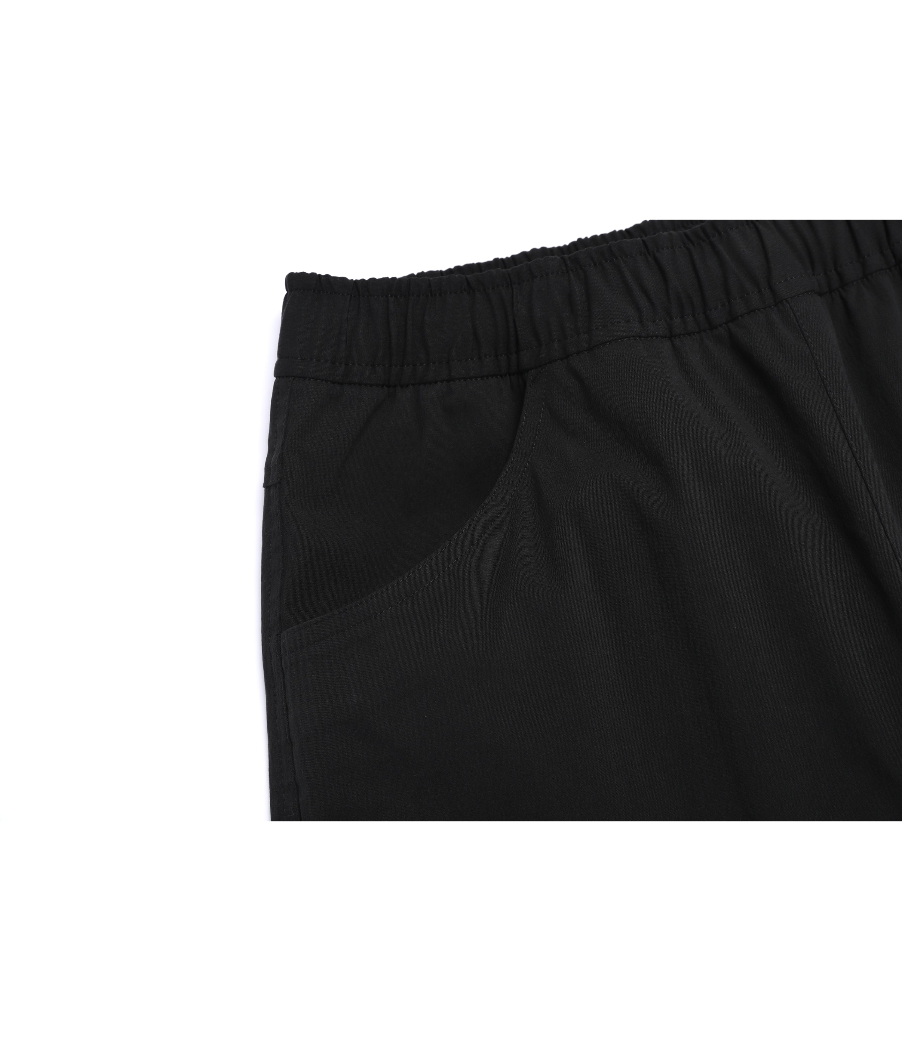 Unisex Semi-Loose Straight Pants<br>BLACK