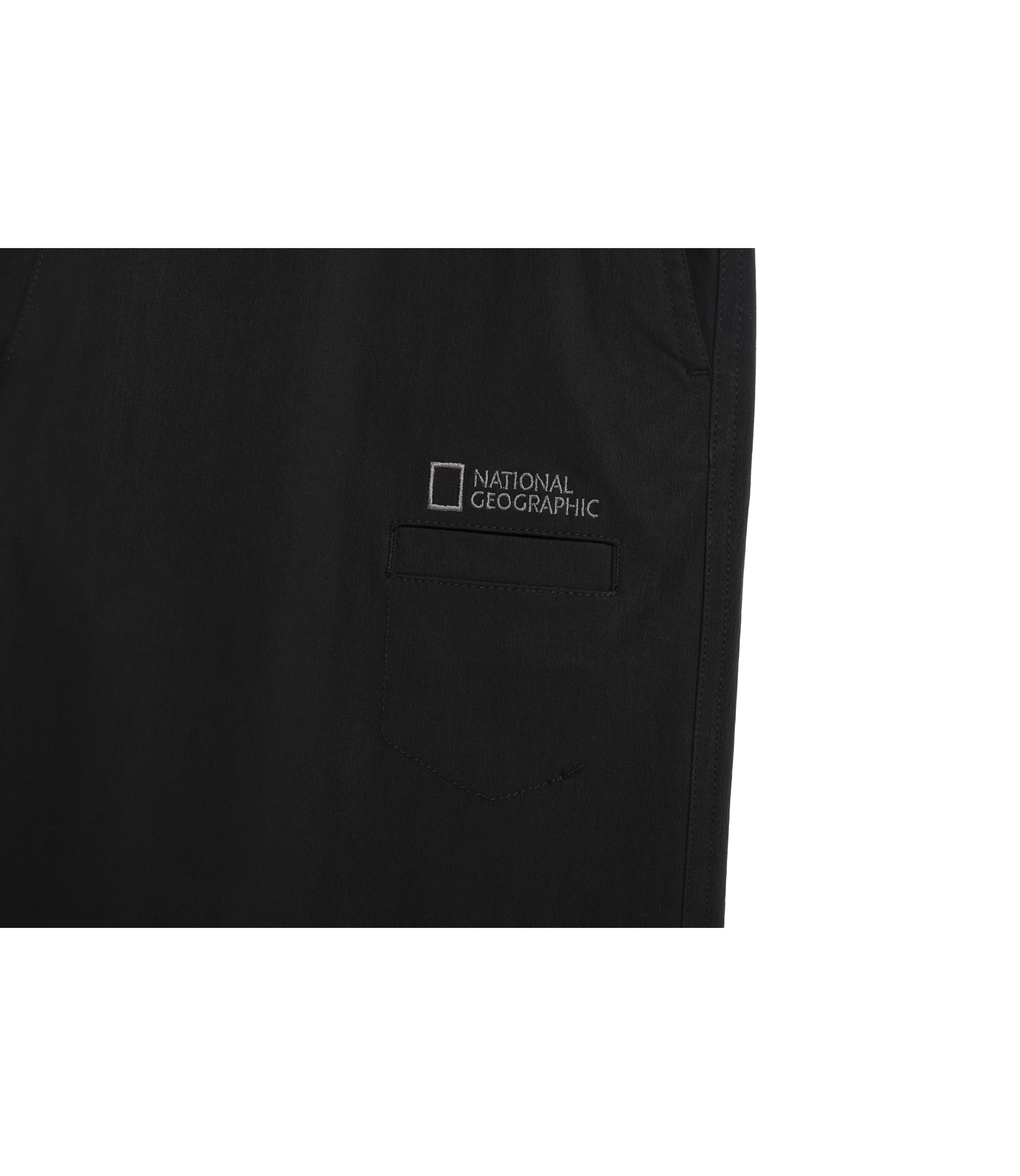 Women's Woven Semi-Loose Pants<br>BLACK