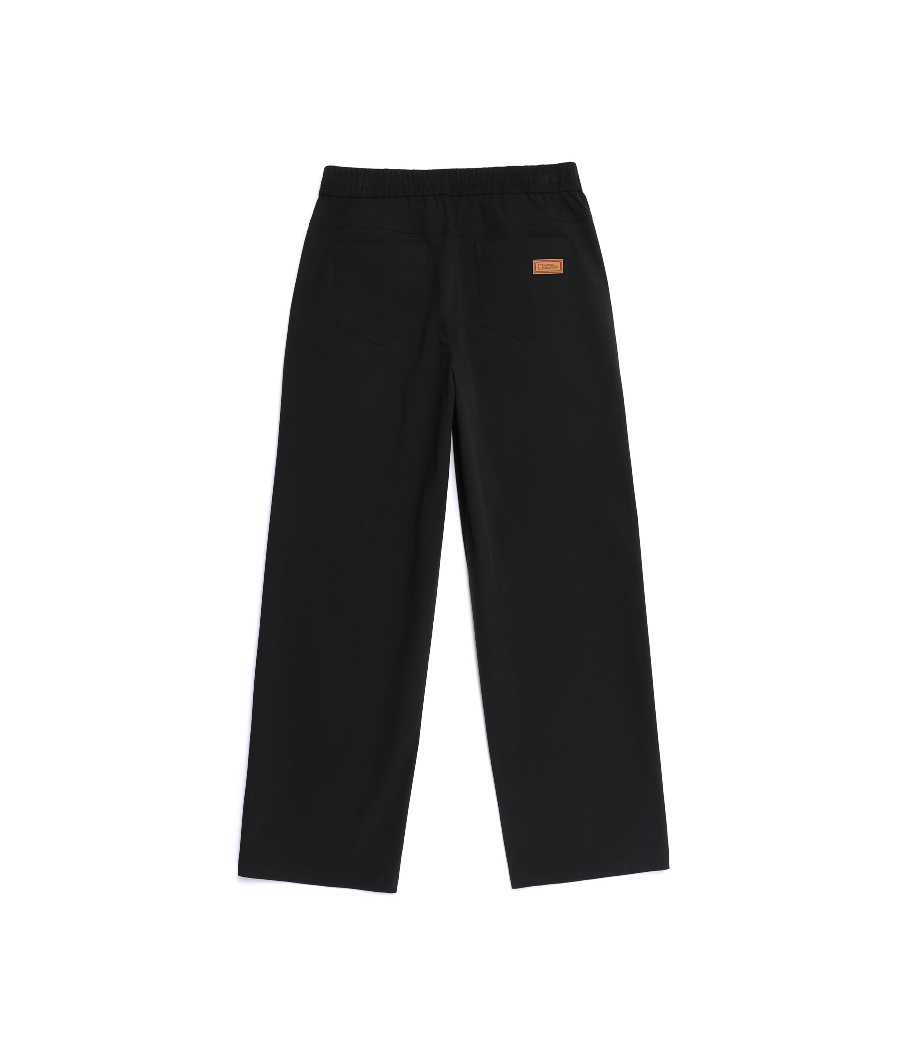 Women's Woven Semi-Loose Pants<br>BLACK