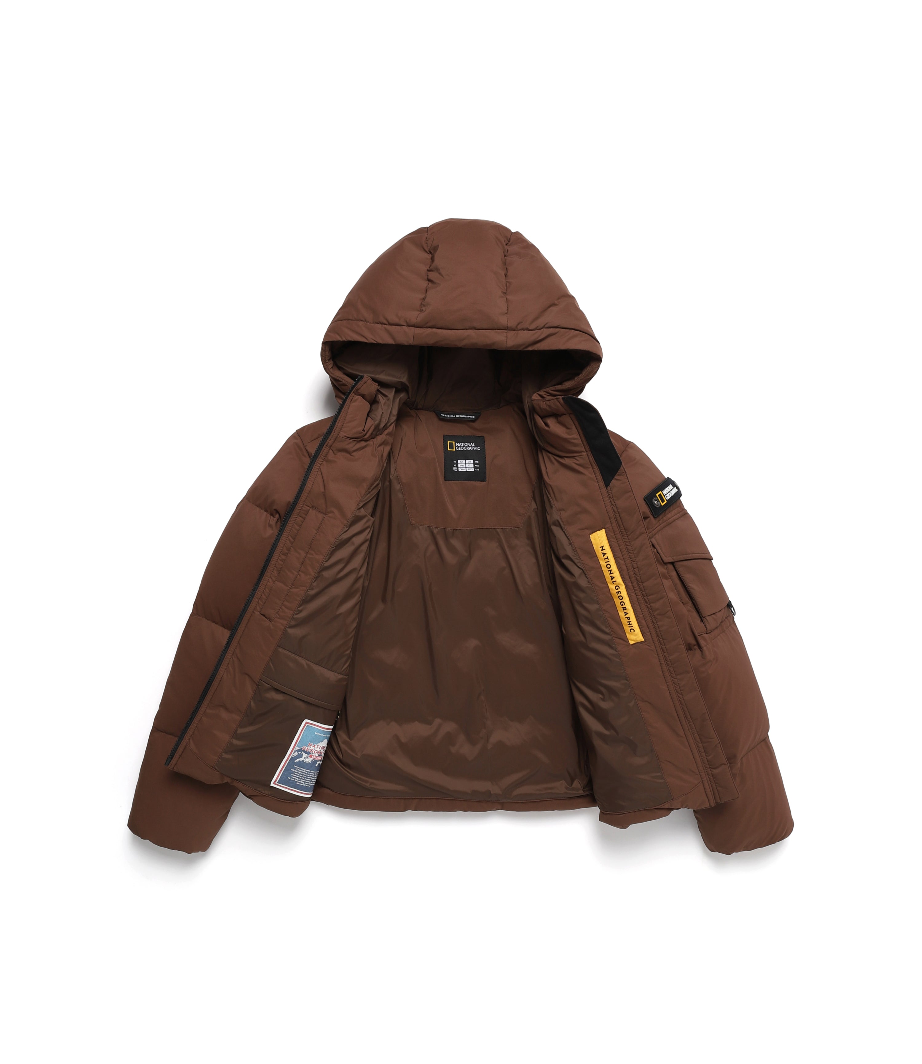 Women's GOLDEN MOLE Cropped Hooded Goose Down Jacket<br>BRICK