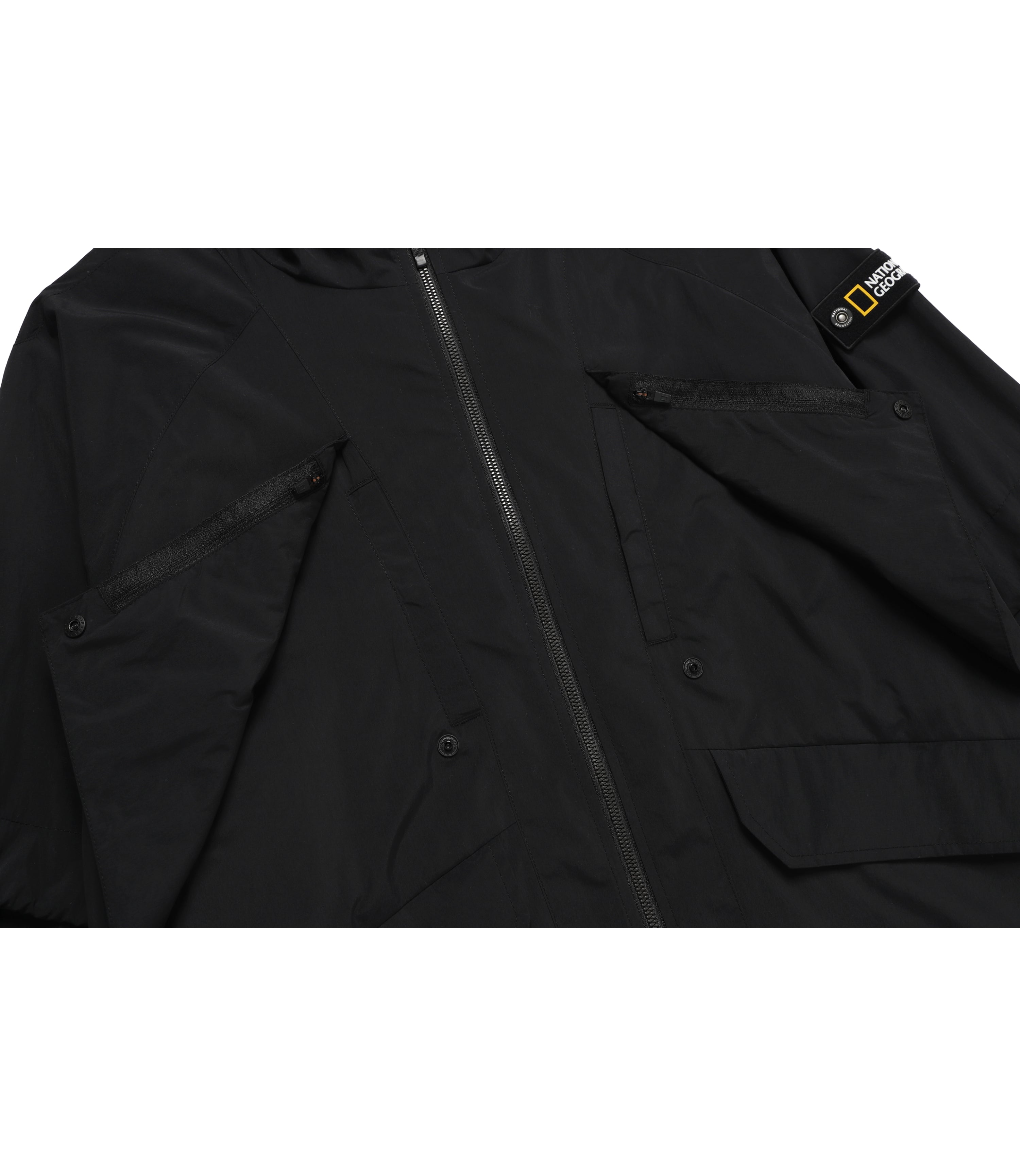 [NRN] Men's Out-Pocket Hooded Utility Jacket<br>CARBON BLACK