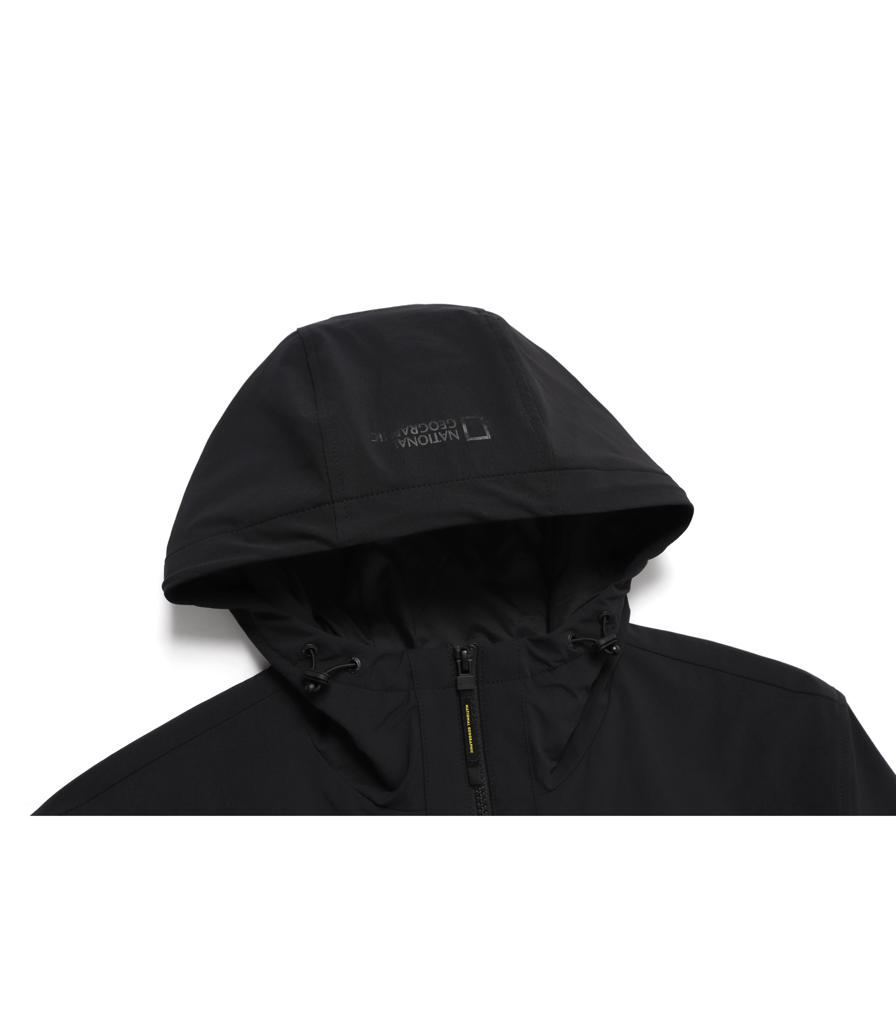 Unisex Archelon Stretched Woven Zip-Up Hoodie<br>CARBON BLACK