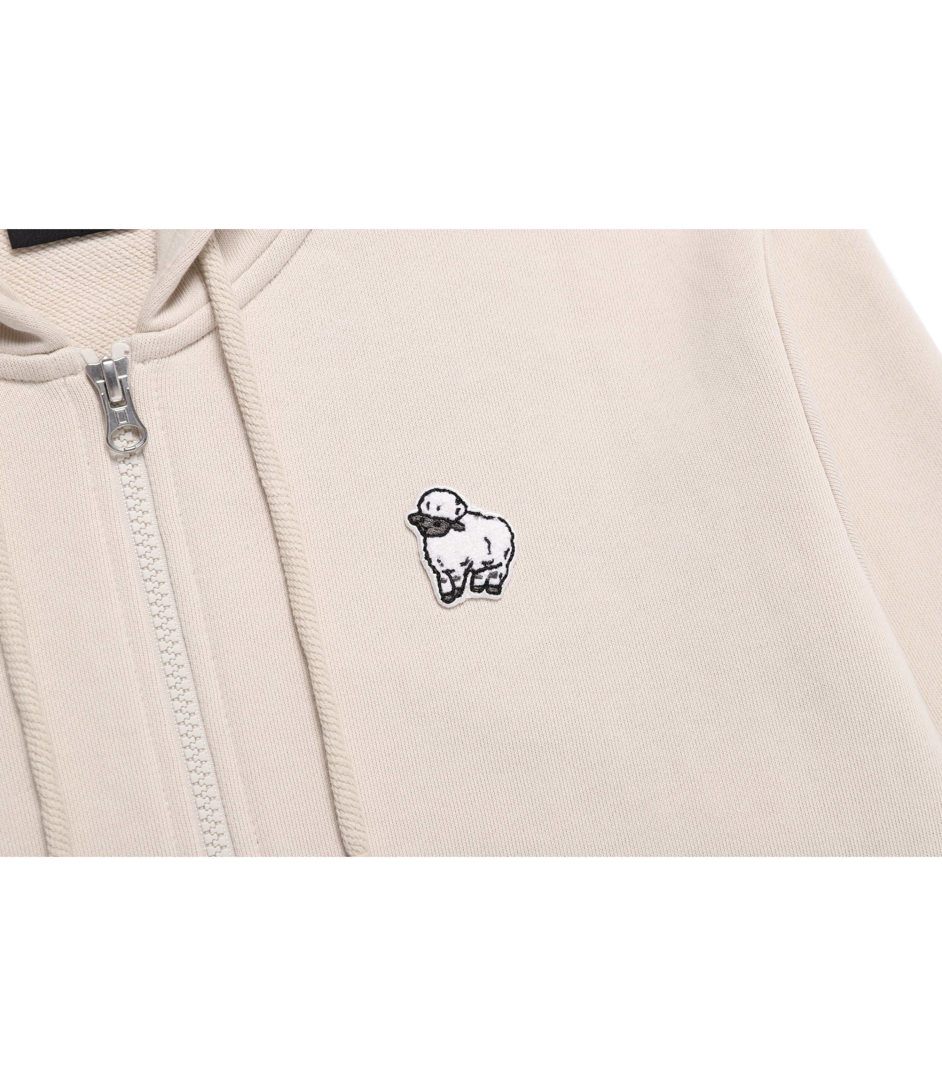 Women's Animal Wappen Training Zip-Up Hoodie<br>SILVER BIRCH