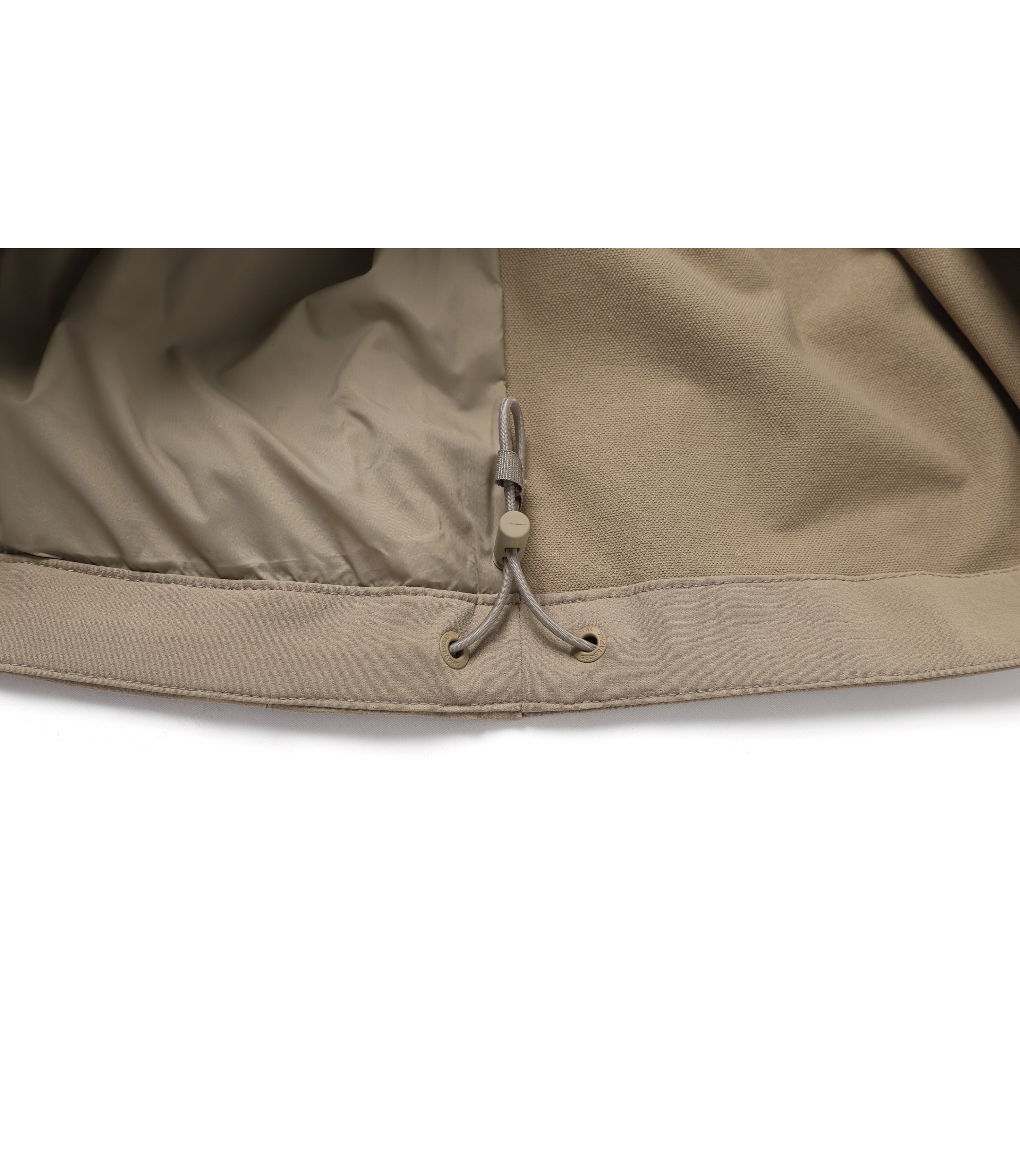 Unisex Archelon Stretched Woven Zip-Up Hoodie<br>SAND BEIGE