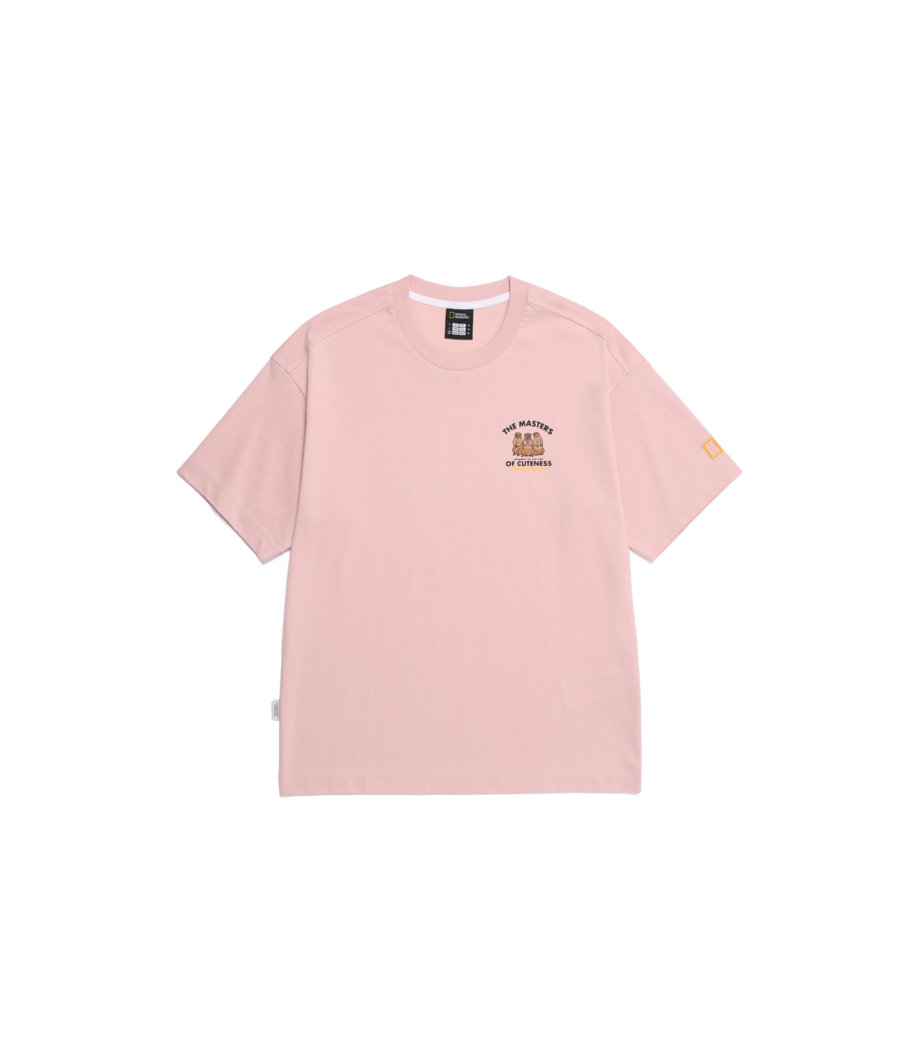 Unisex Animal Patch Short Sleeve Tee<br>PINK