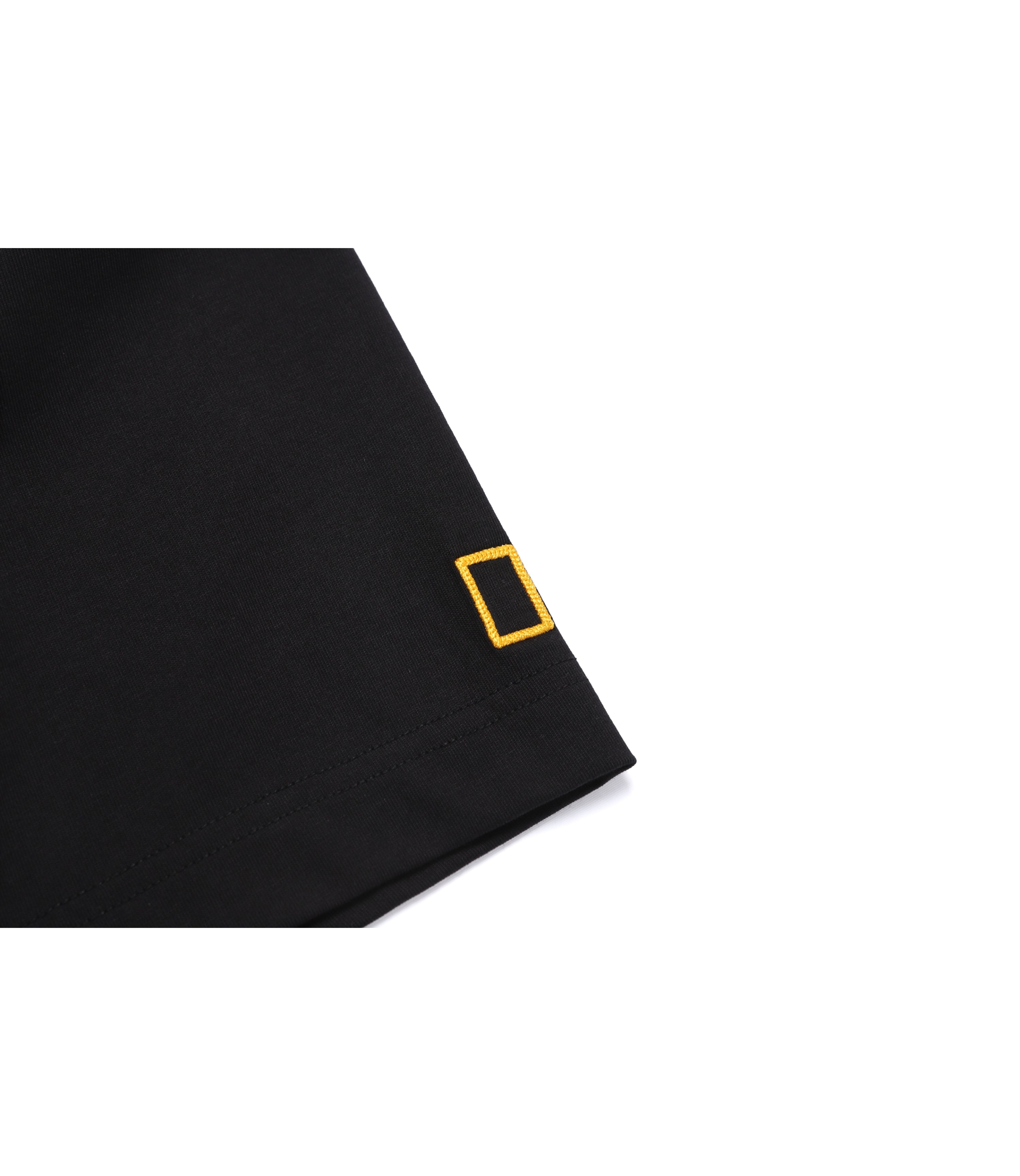 Unisex Animal Patch Short Sleeve Tee<br>BLACK