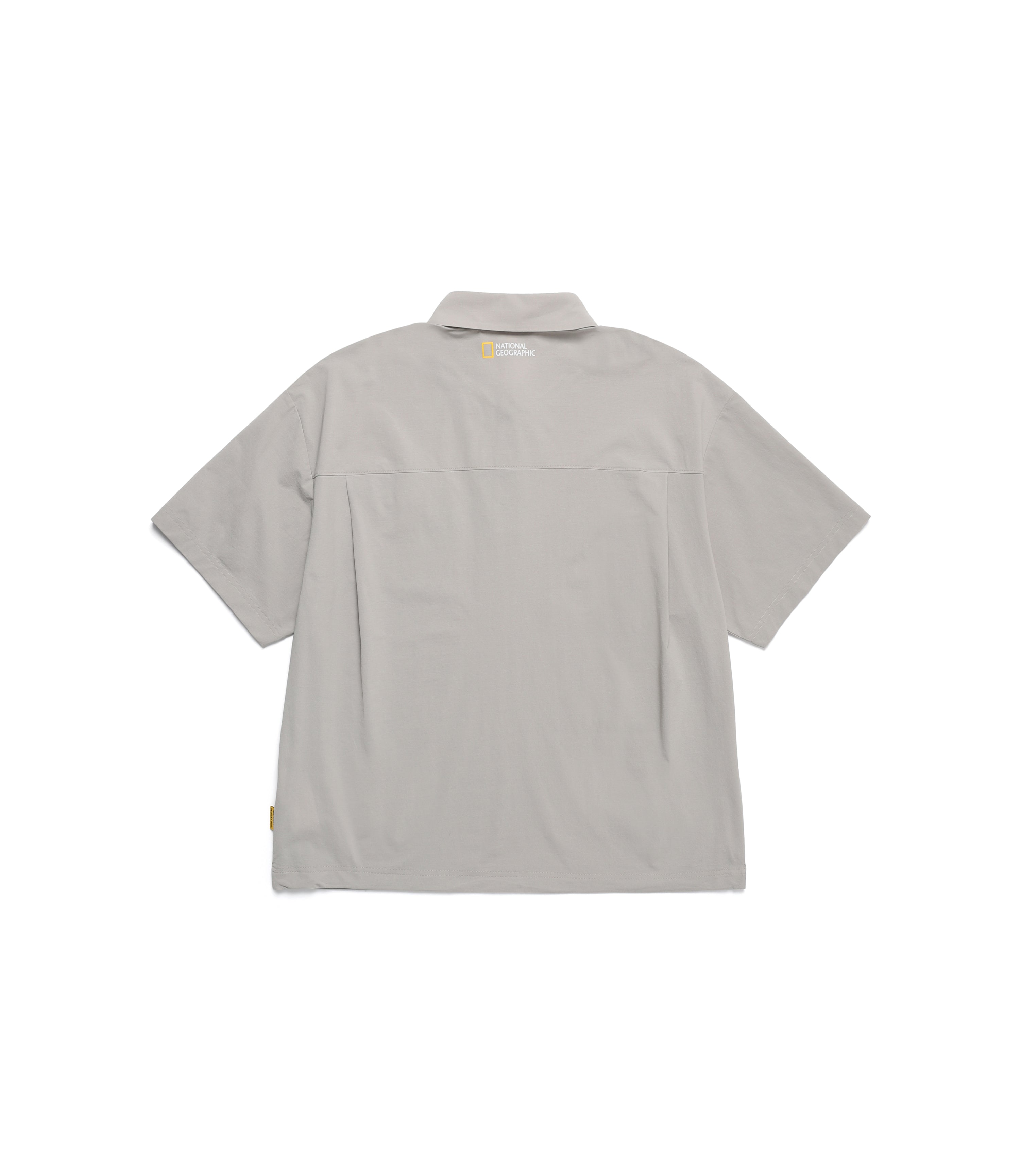 Unisex Frozen Air Collar Short Sleeve Tee<br>OAK BEIGE