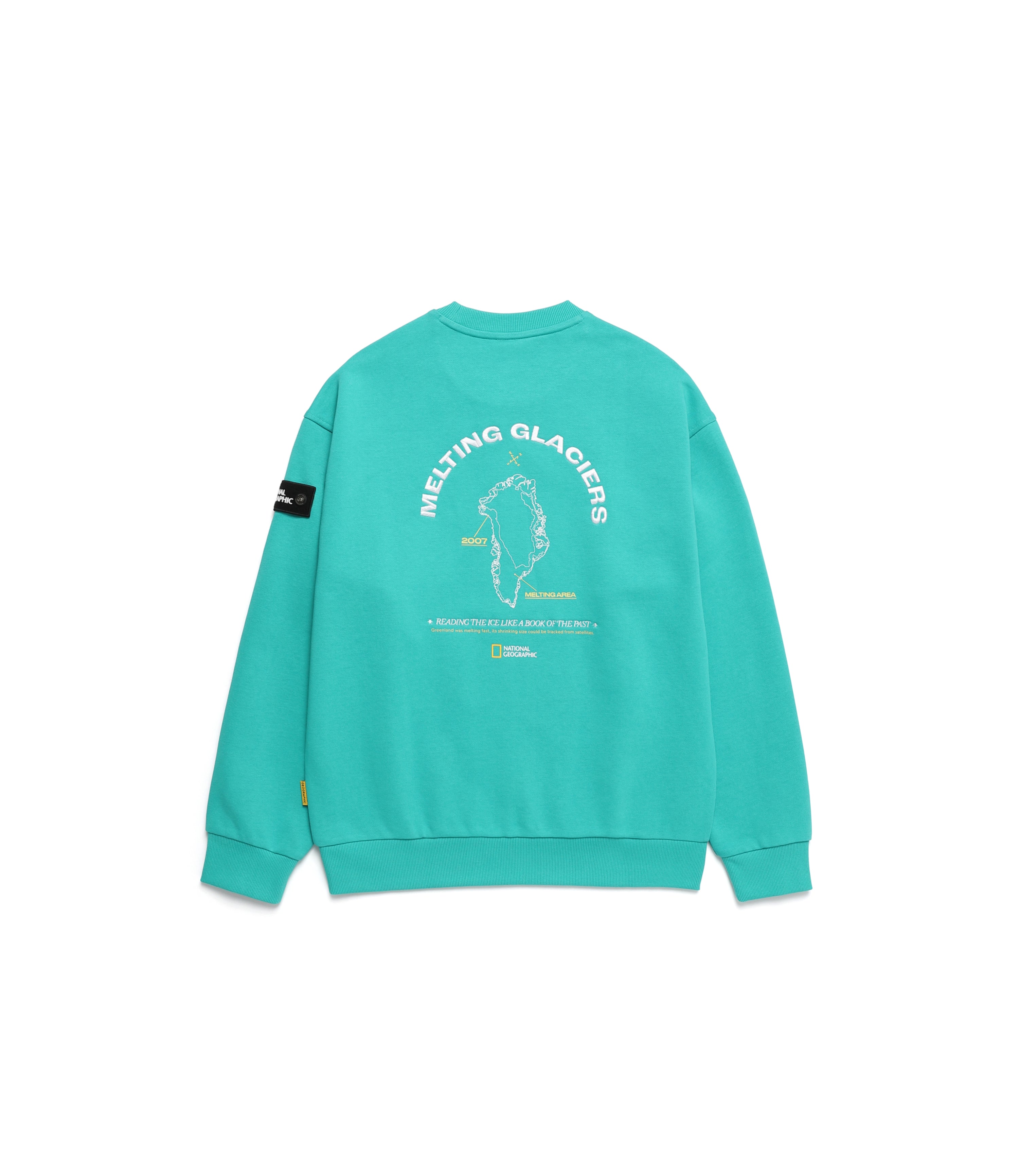 Unisex Glacier Concept Graphic Semi-Oversize Sweatshirt<br>MINT