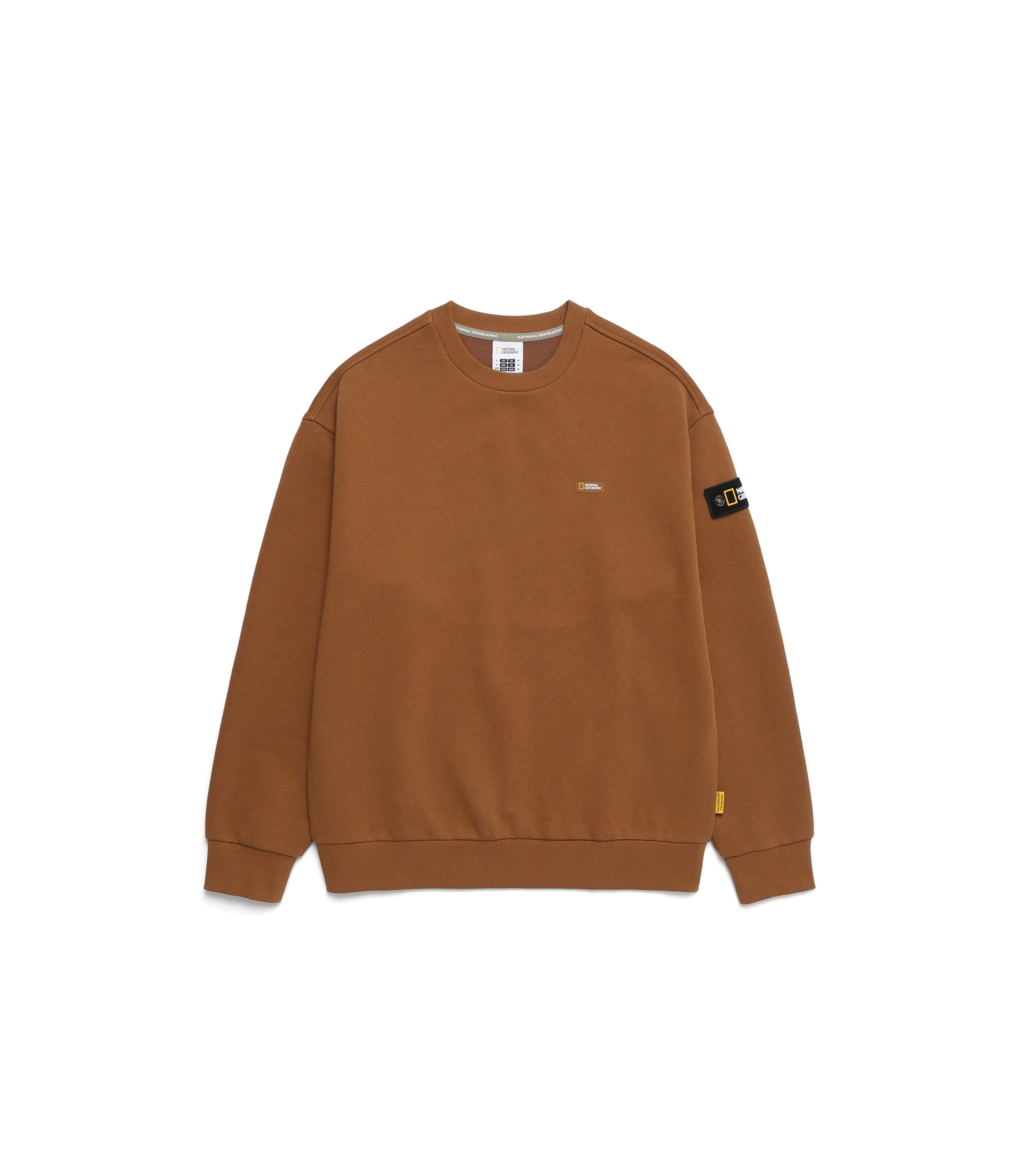 Unisex Glacier Concept Graphic Semi-Oversize Sweatshirt<br>TAN