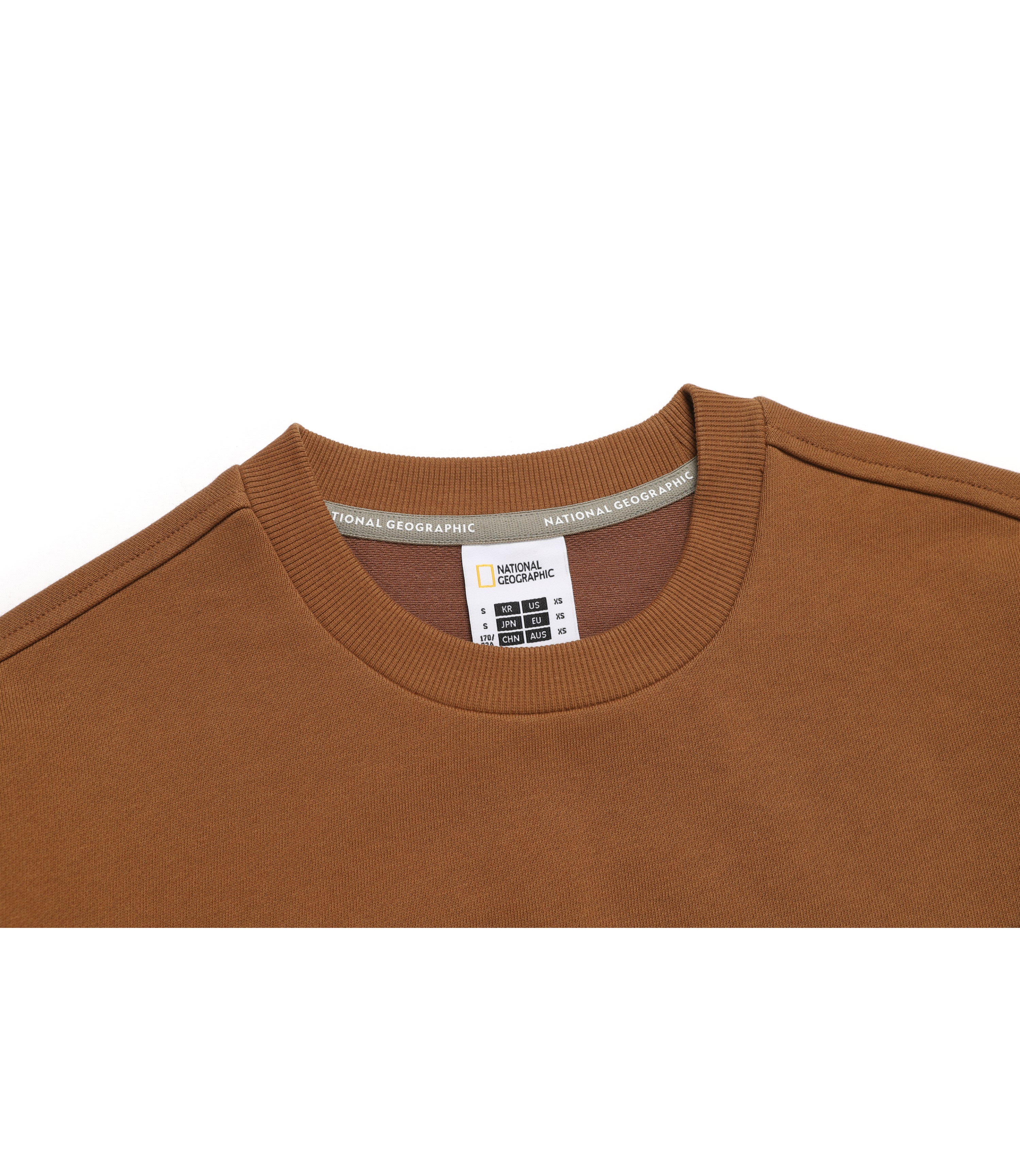 Unisex Glacier Concept Graphic Semi-Oversize Sweatshirt<br>TAN