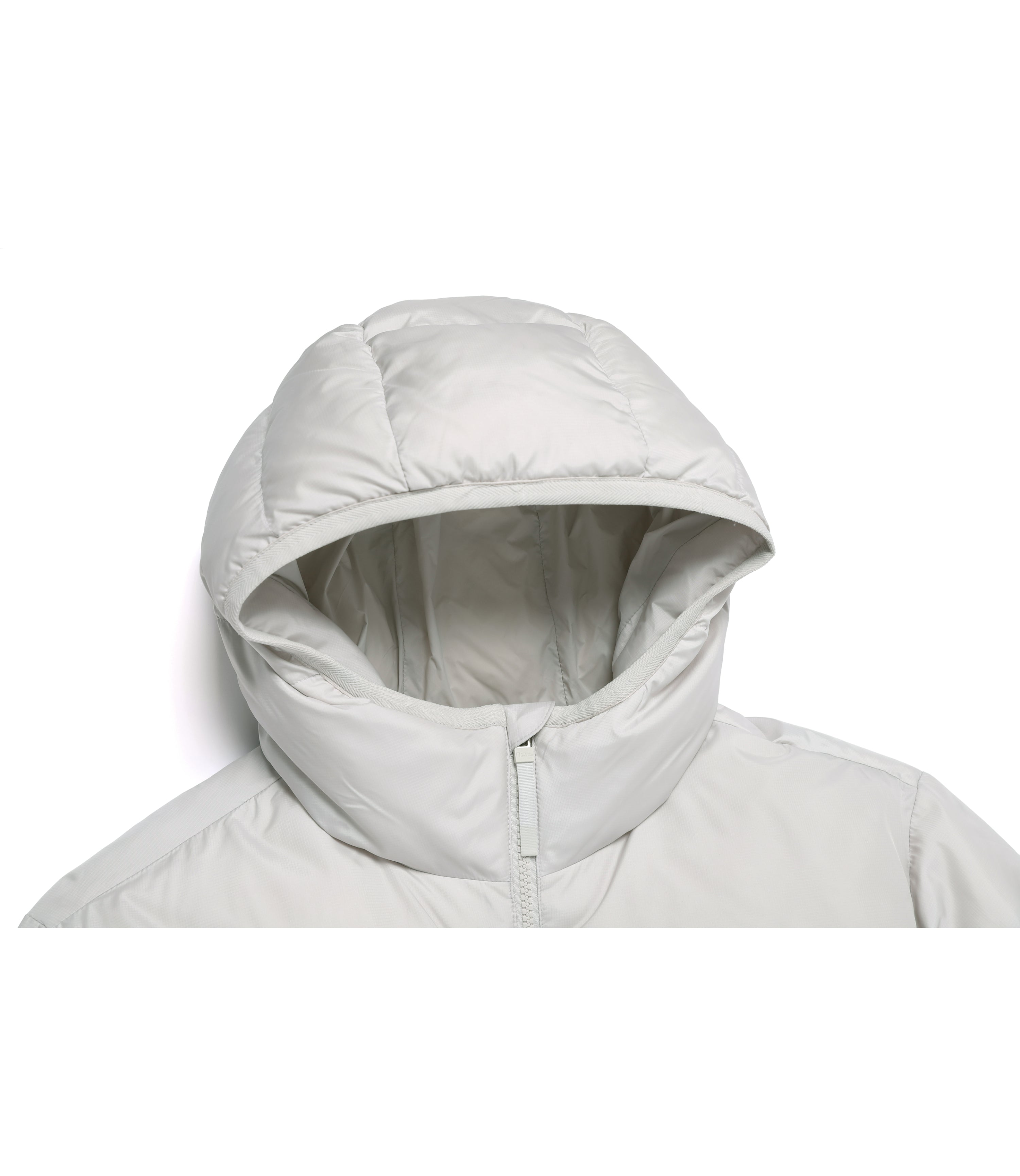 Unisex EIRA Short Length Hooded Goose Down Jumper<br>L/GREY