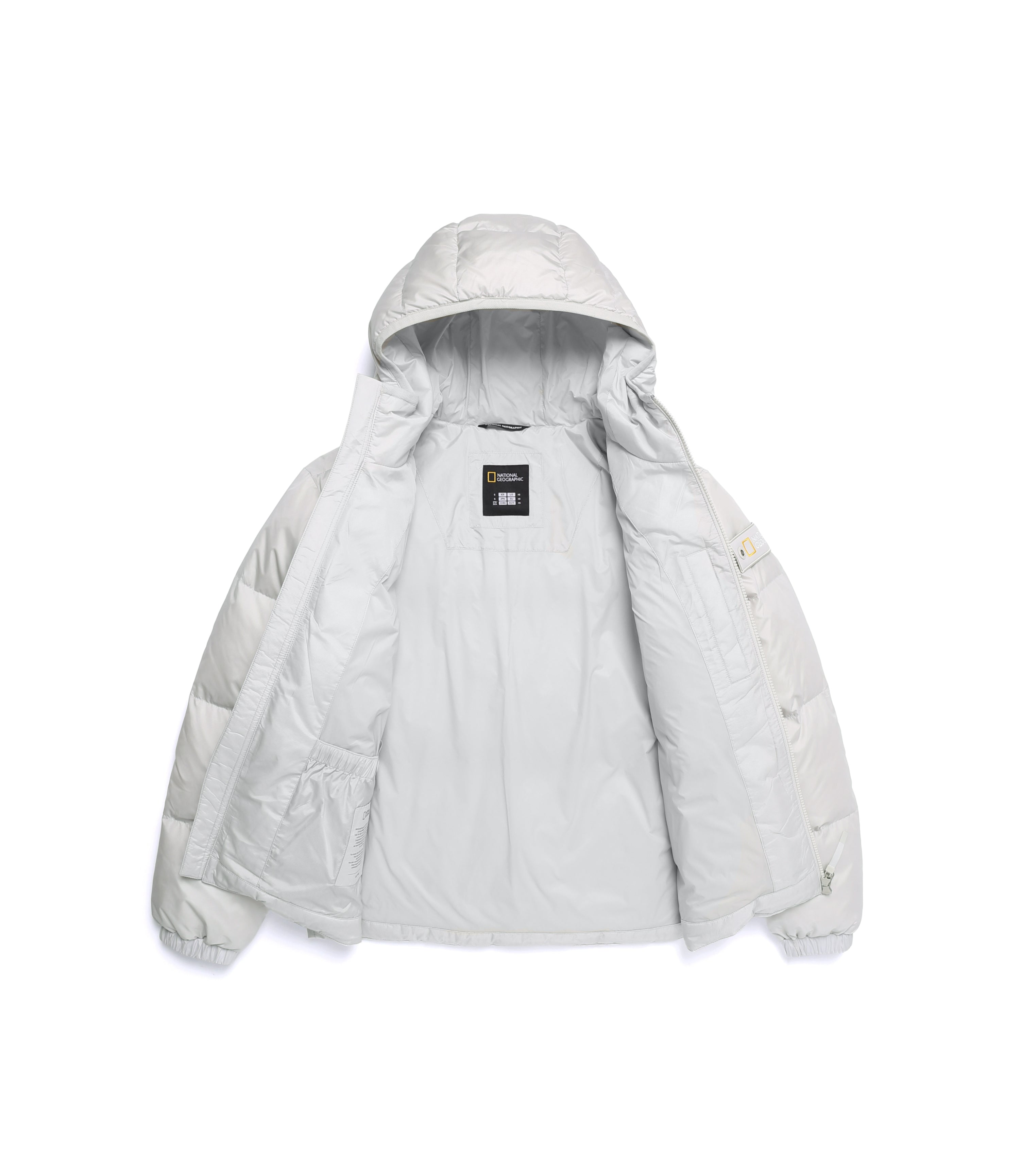 Unisex EIRA Short Length Hooded Goose Down Jumper<br>L/GREY