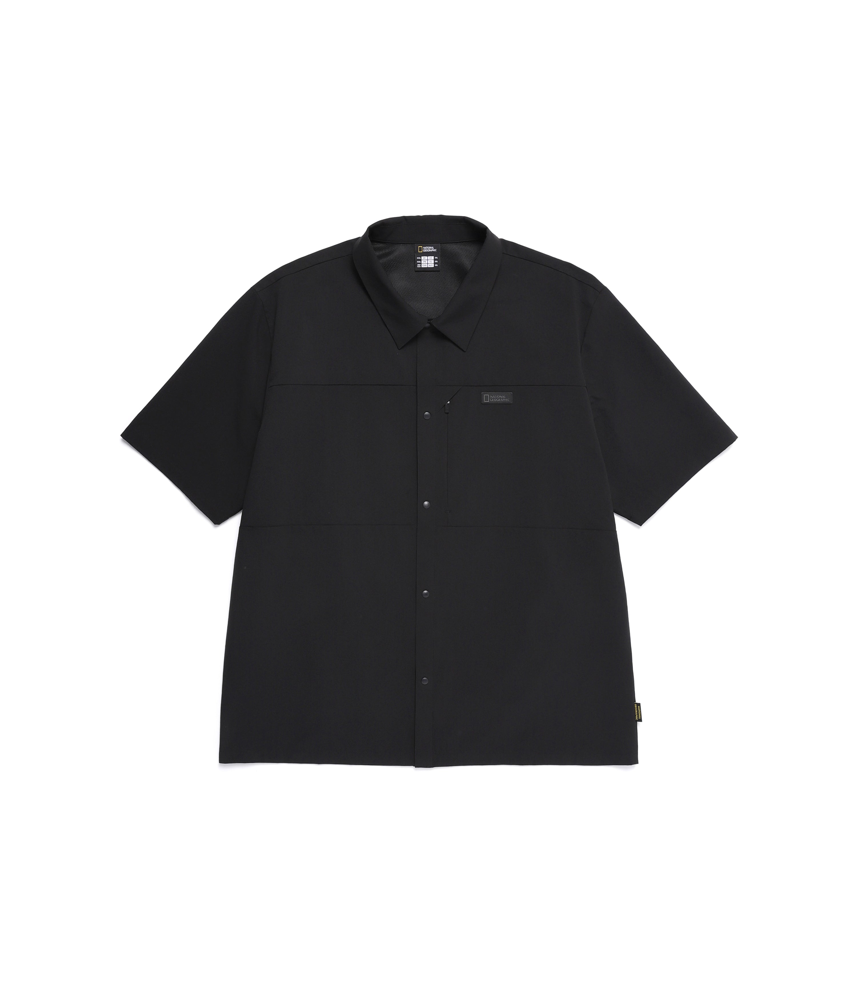 Men's Urban City Woven Semi-Over Fit Shirt<br>CARBON BLACK