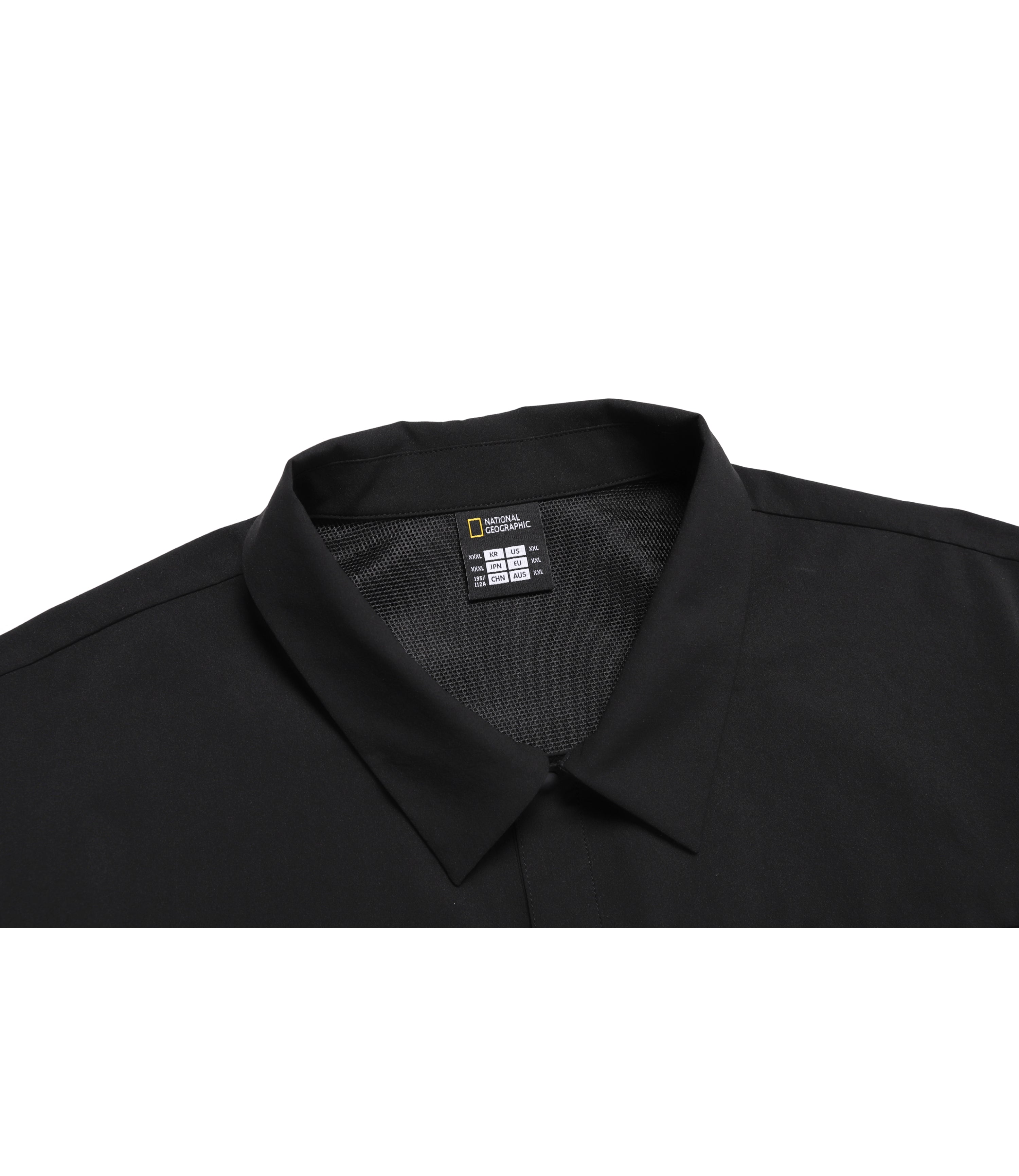 Men's Urban City Woven Semi-Over Fit Shirt<br>CARBON BLACK