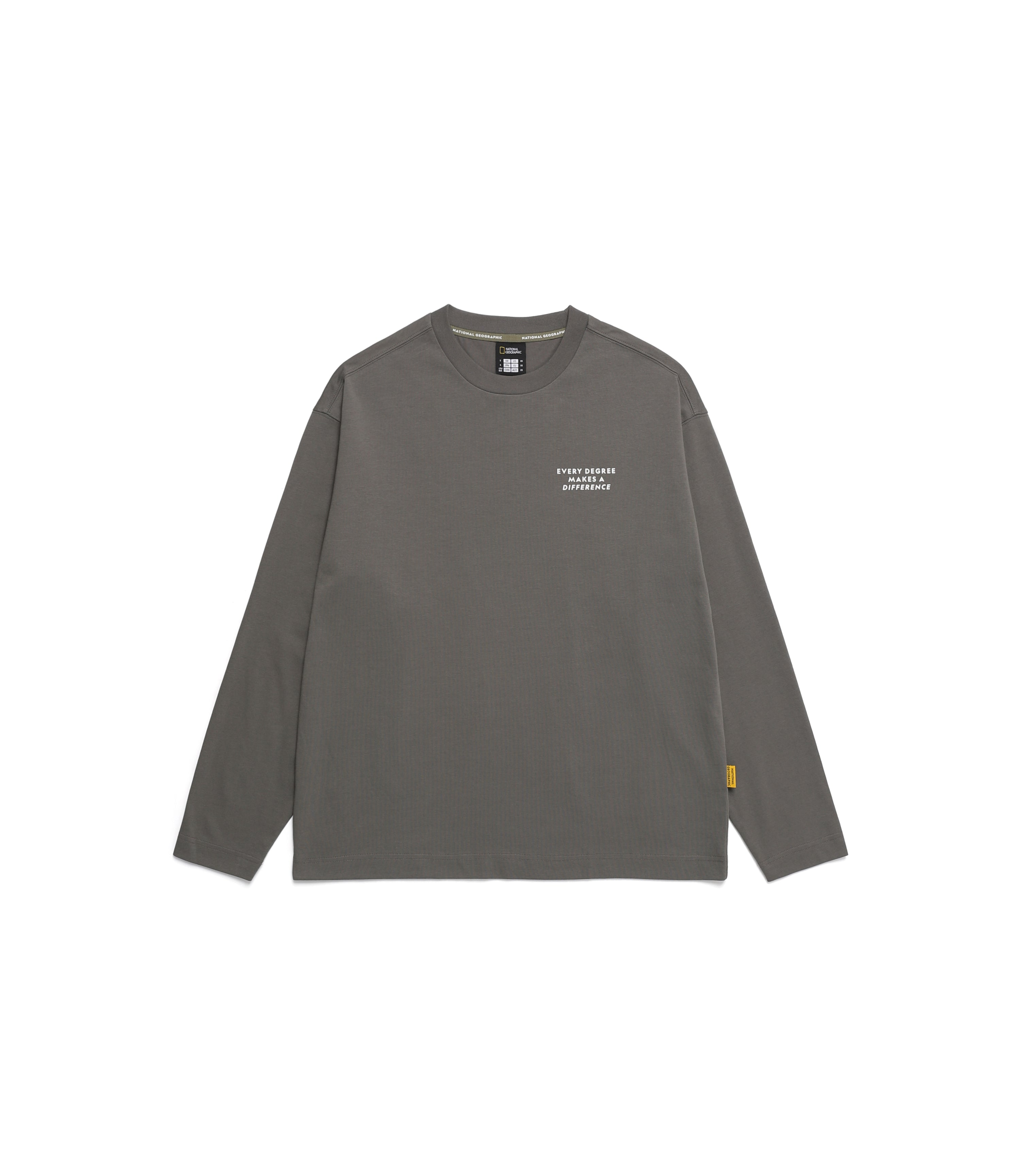 Unisex Glacier Concept Graphic Long Sleeve Tee<br>STONE GREY