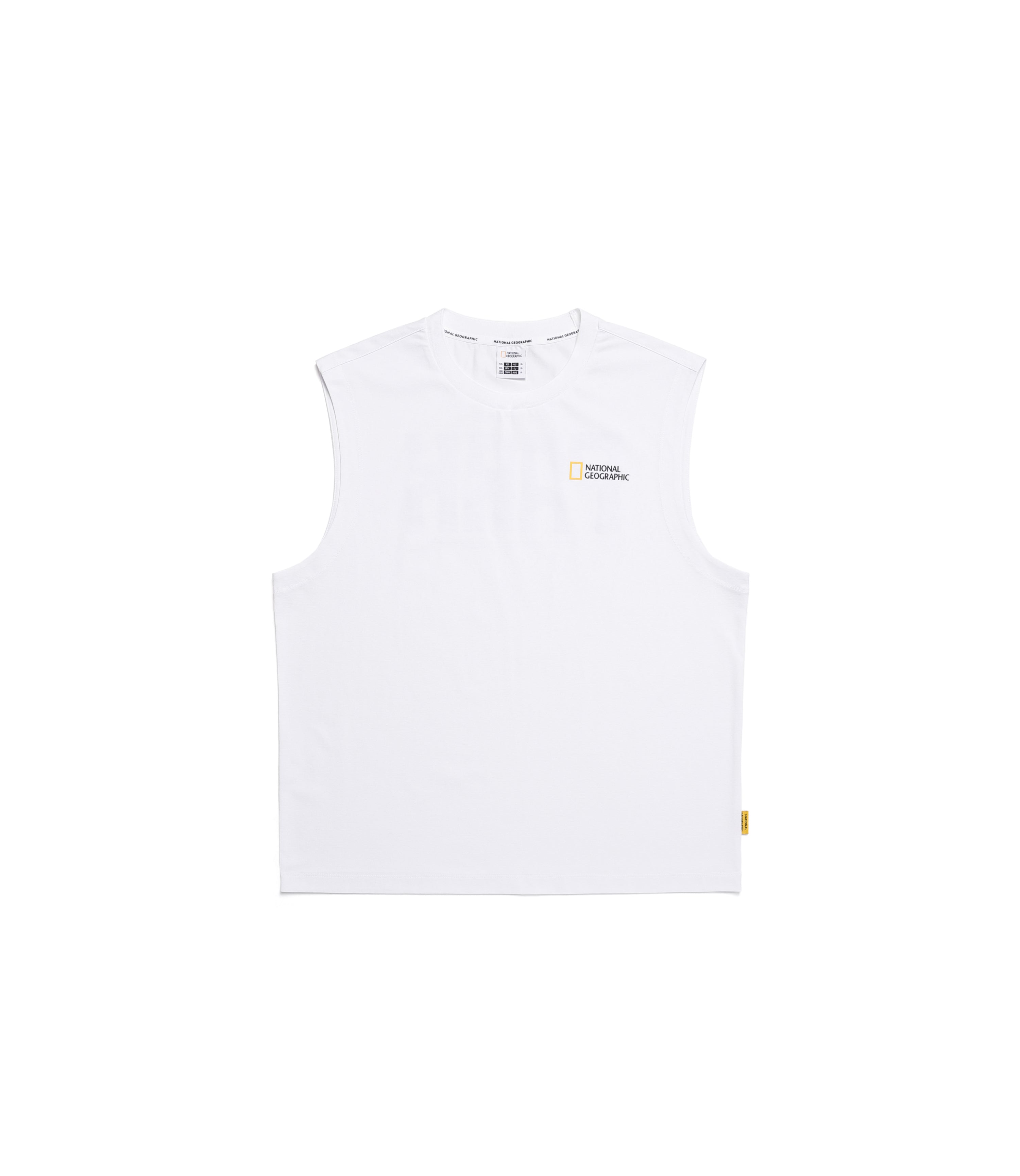 Men's CROW Coolmax Lettering Graphic Sleeveless Tee<br>WHITE