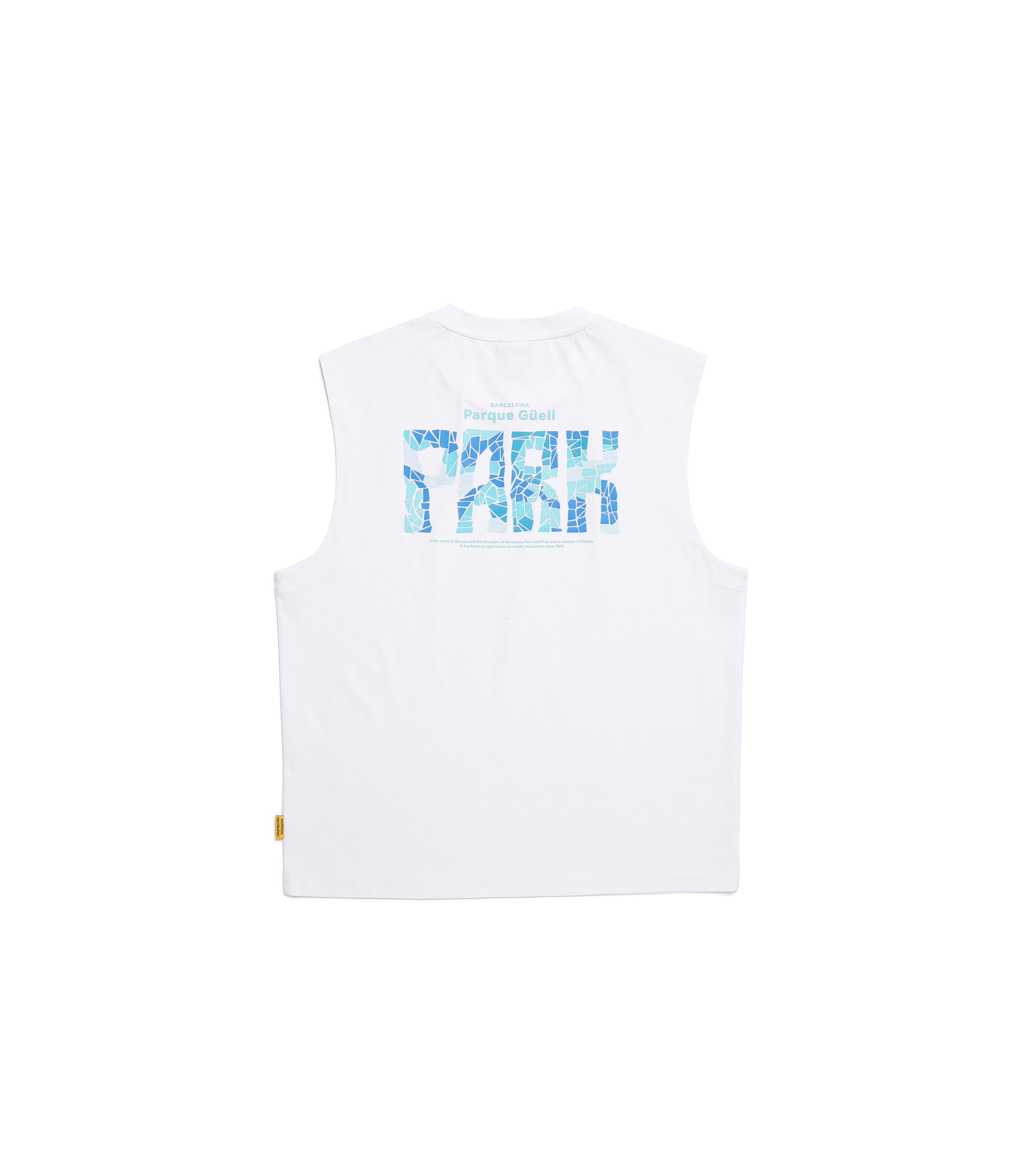 Men's CROW Coolmax Lettering Graphic Sleeveless Tee<br>WHITE