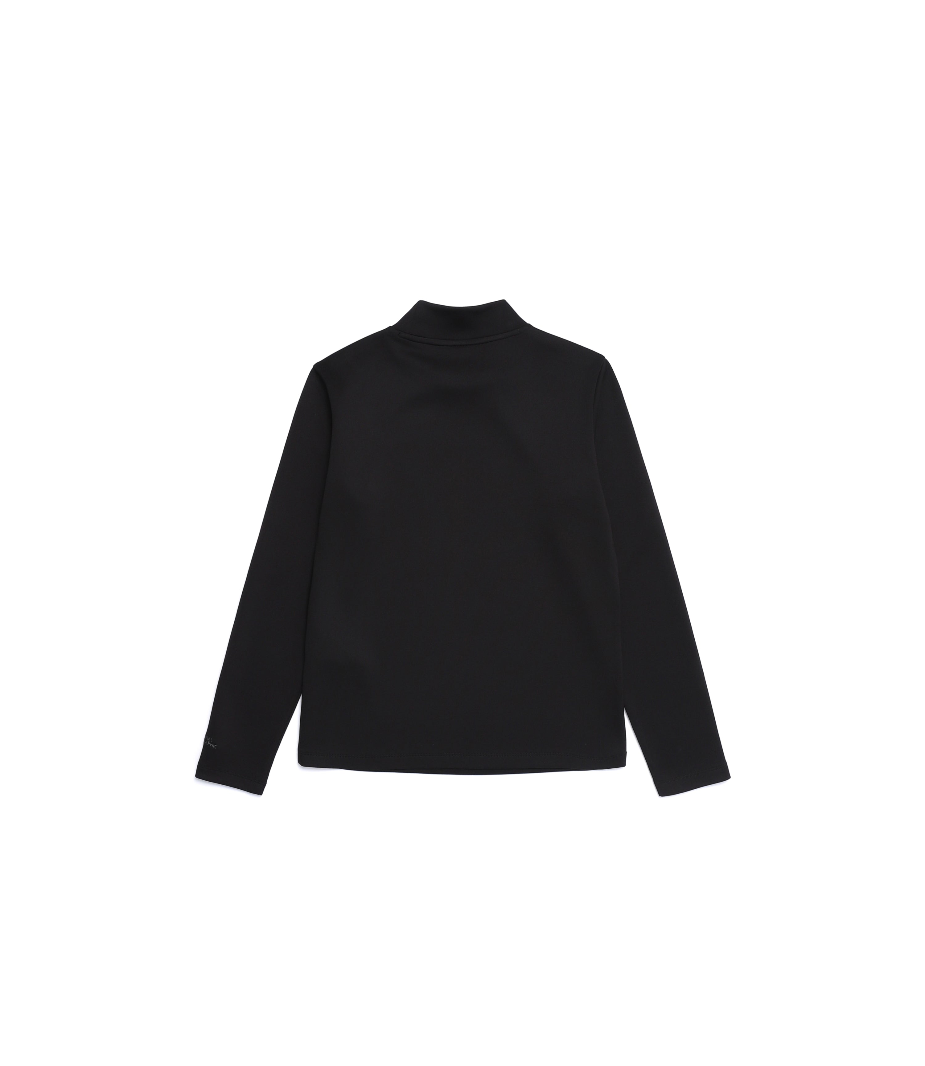 Women's Half-Neck Long Sleeve Tee<br>BLACK