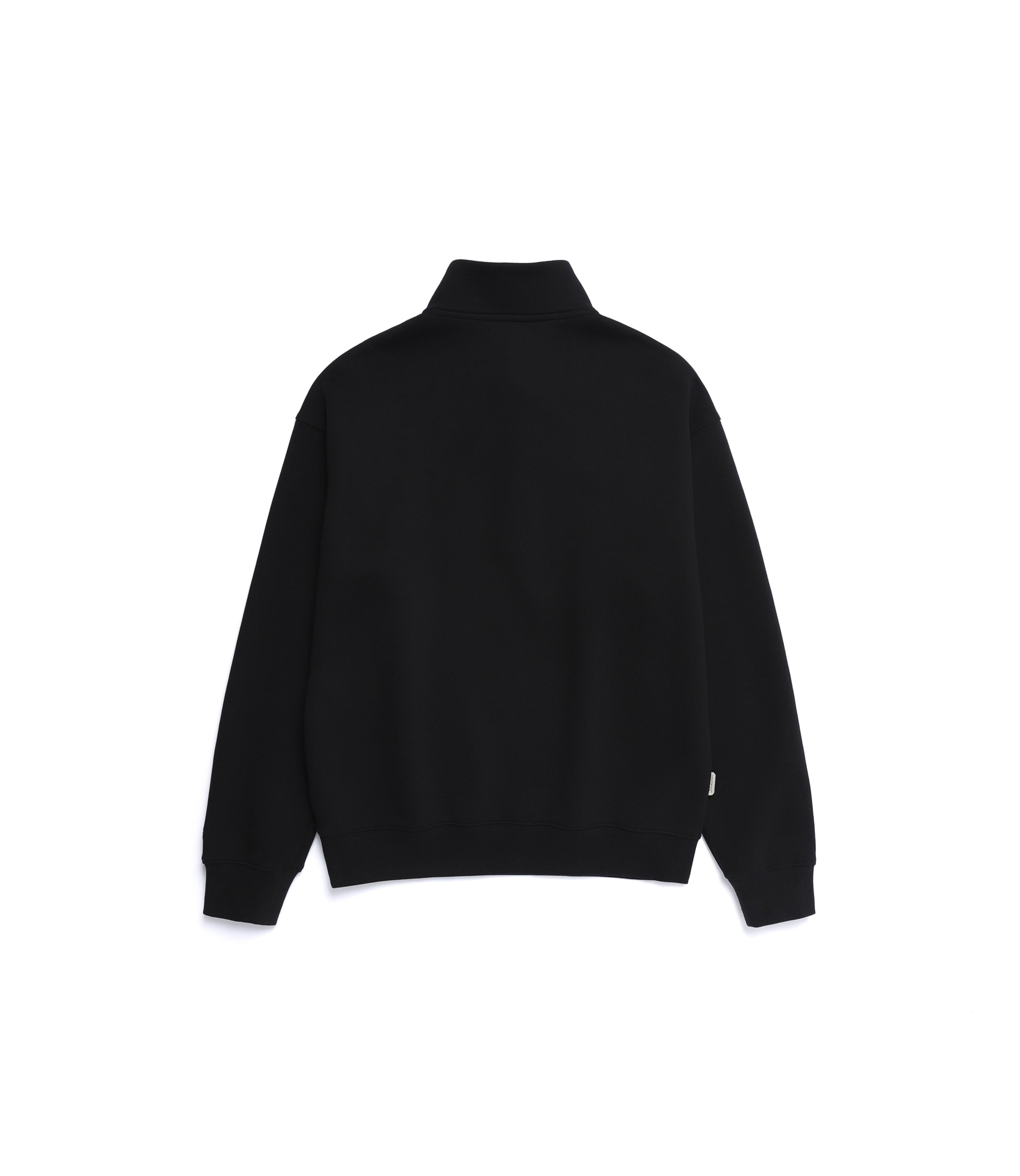 Unisex NRN Three Dimentional Pocket Half Zip-Up Tee<br>BLACK