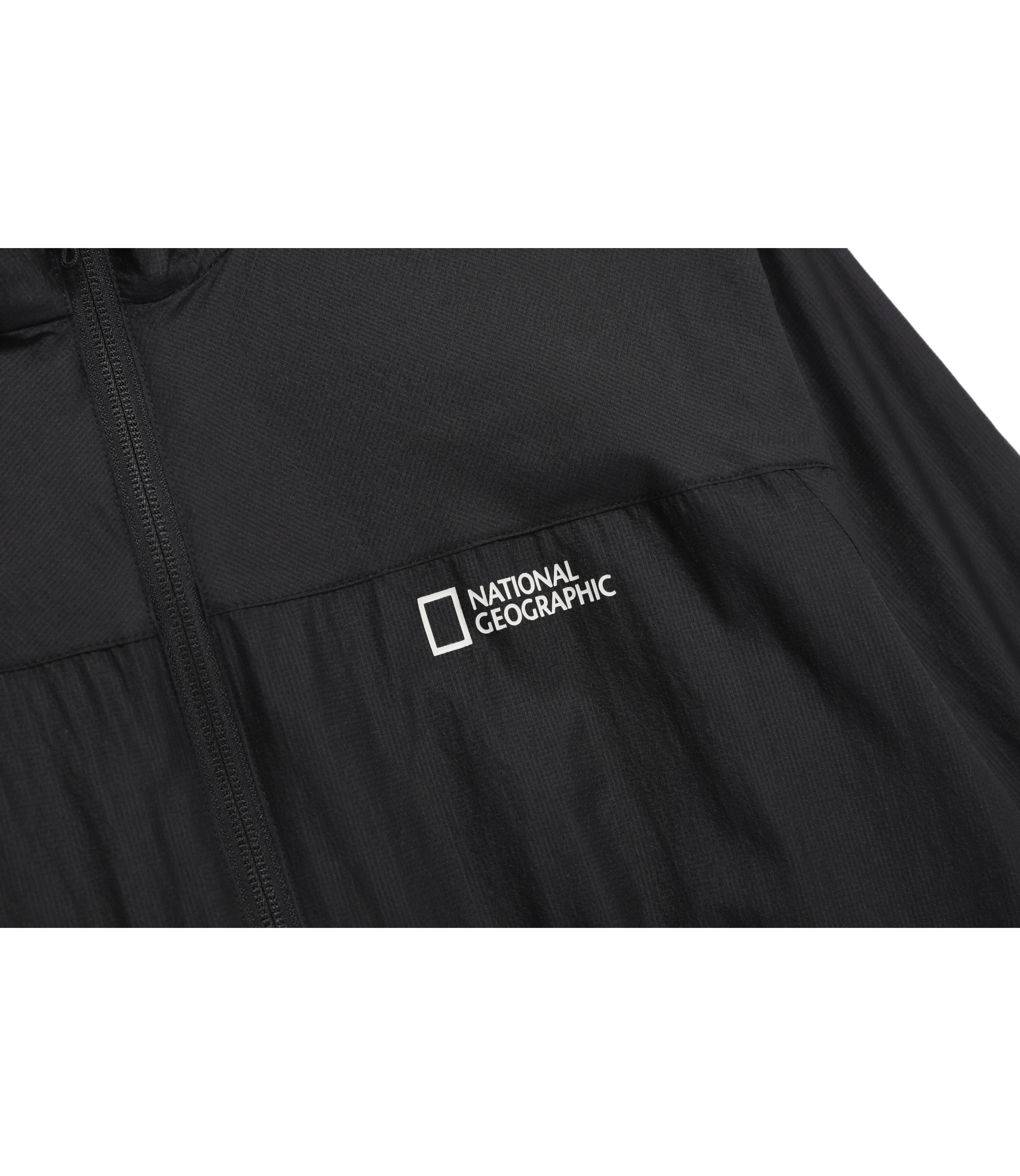 Unisex Light Pack Hooded Full Zip-Up Windbreaker<br>BLACK