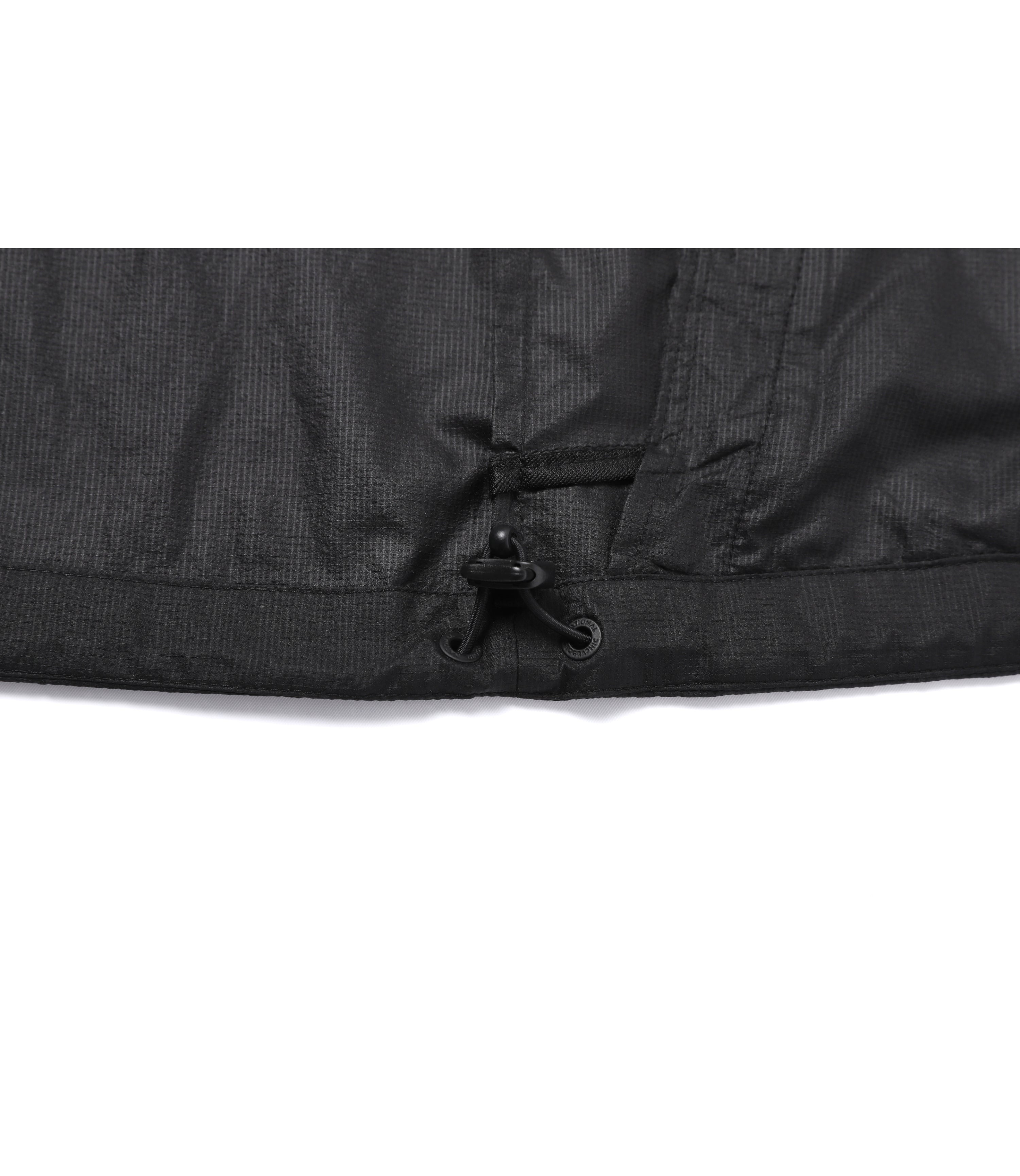 Unisex Light Pack Hooded Full Zip-Up Windbreaker<br>BLACK