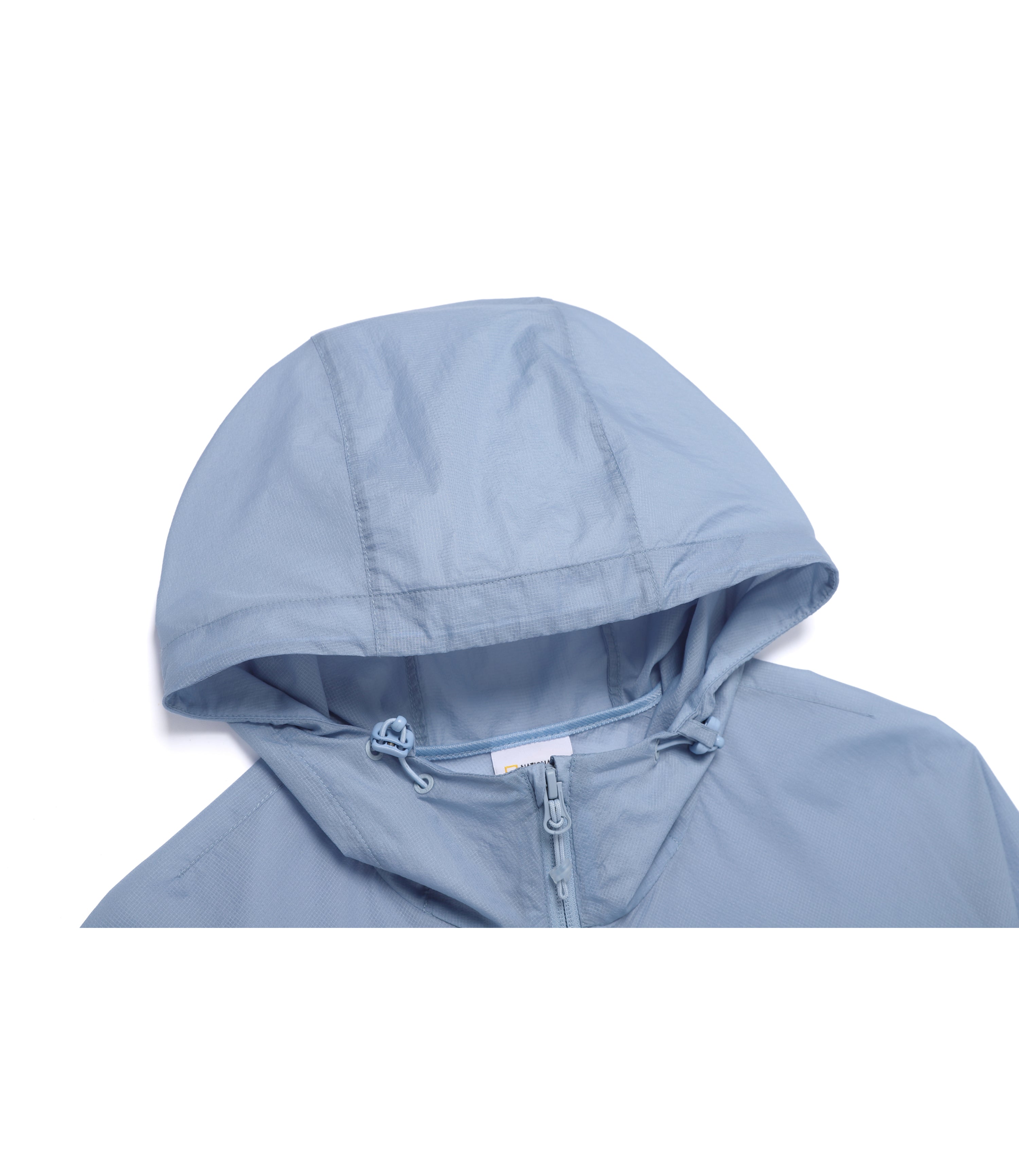 Unisex Light Pack Hooded Full Zip-Up Windbreaker<br>G/BLUE