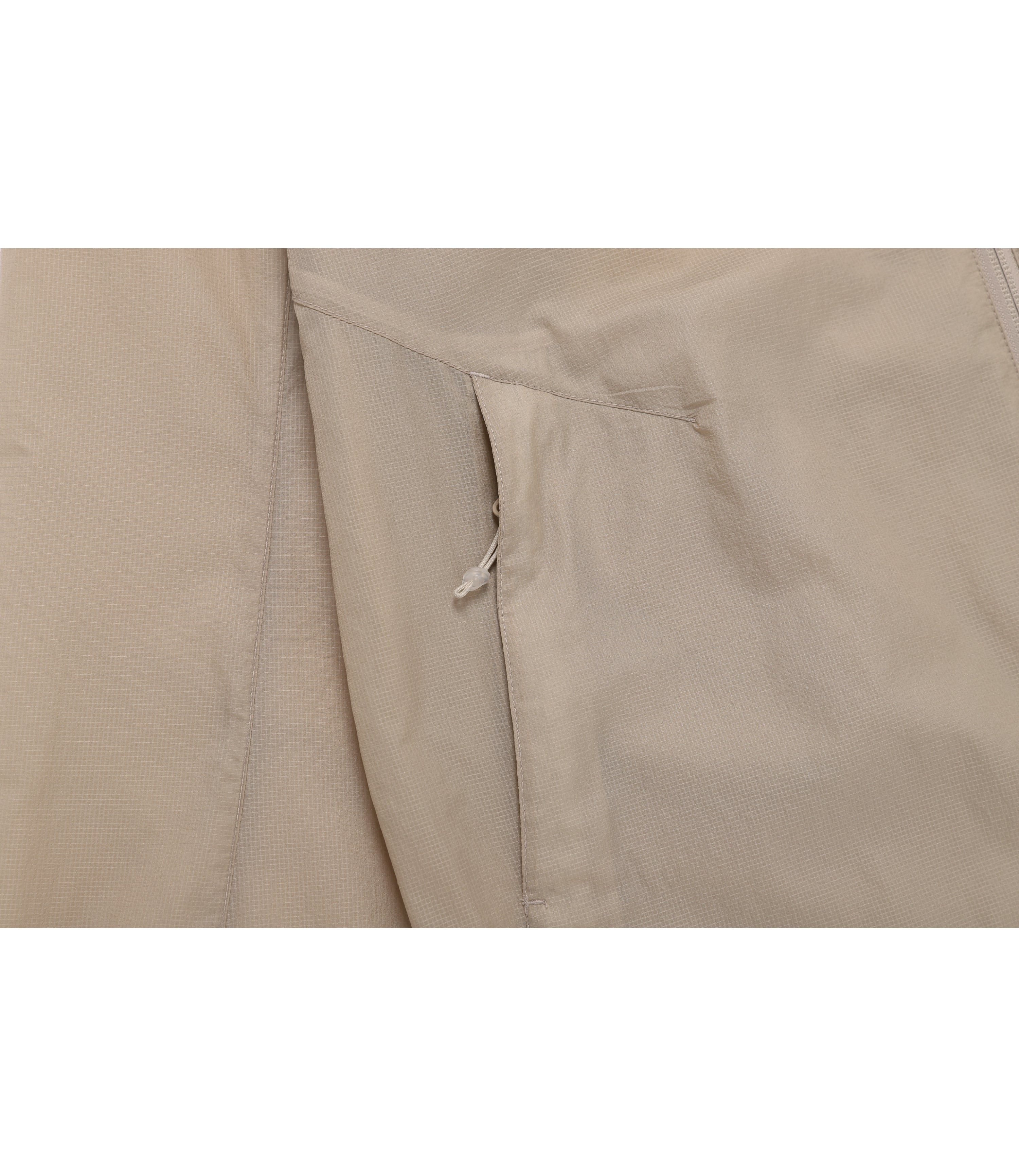 Unisex Light Pack Hooded Full Zip-Up Windbreaker<br>MOURNING BEIGE