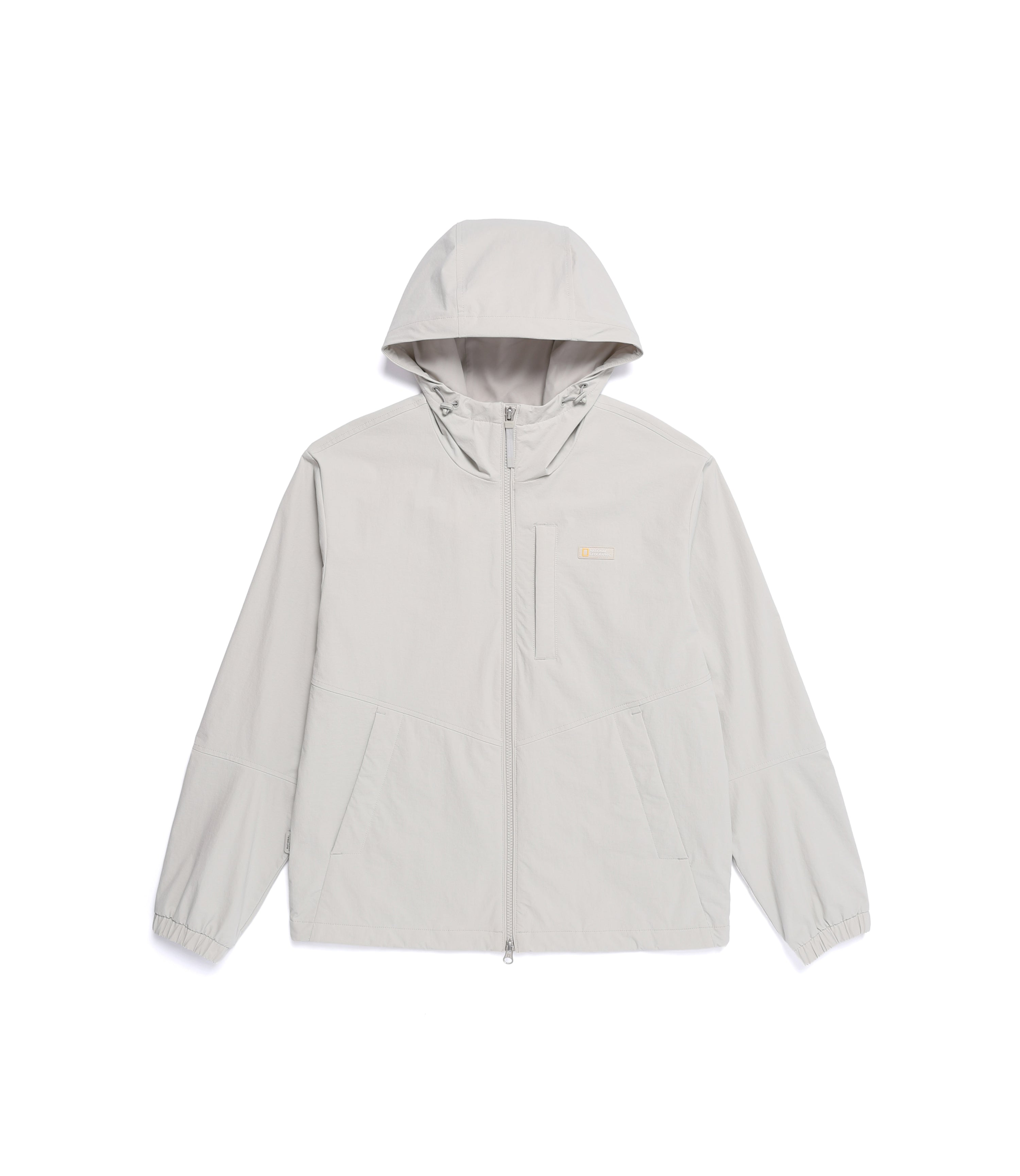 Unisex ARCHELON Woven Stretch Zip-Up Hoodie<br>L/GREY