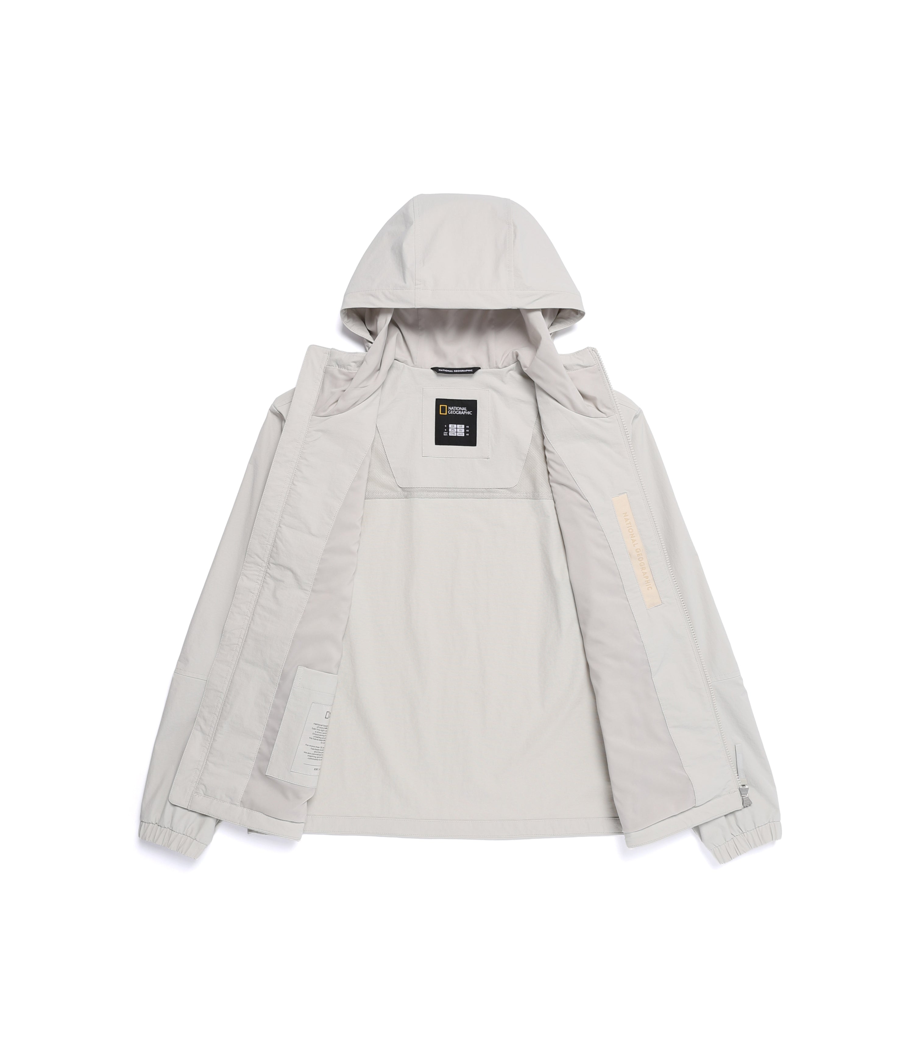 Unisex ARCHELON Woven Stretch Zip-Up Hoodie<br>L/GREY