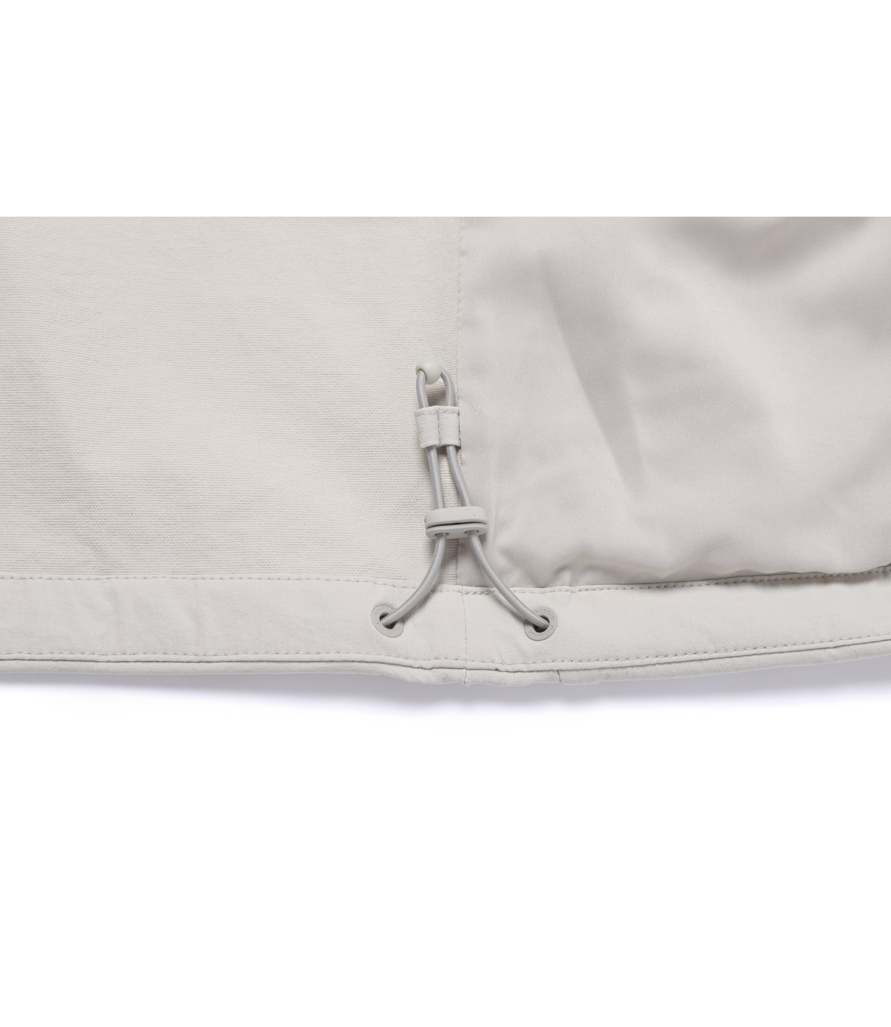 Unisex ARCHELON Woven Stretch Zip-Up Hoodie<br>L/GREY