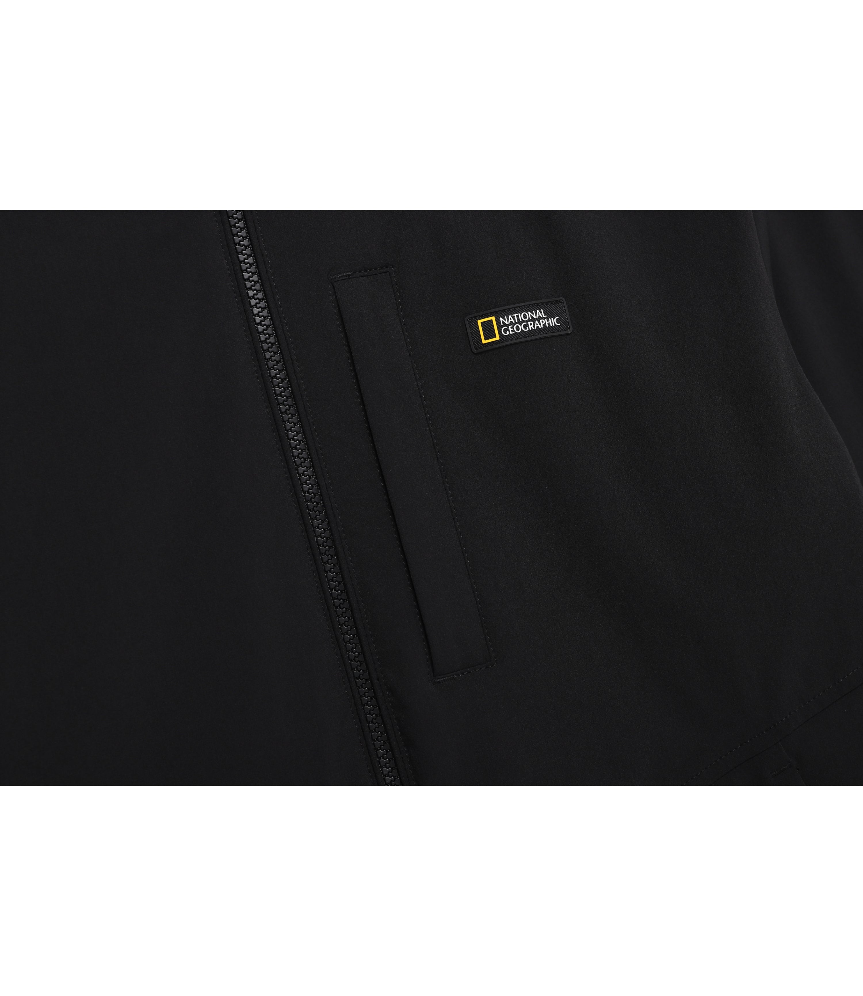 Unisex ARCHELON Woven Stretch Zip-Up Hoodie<br>BLACK